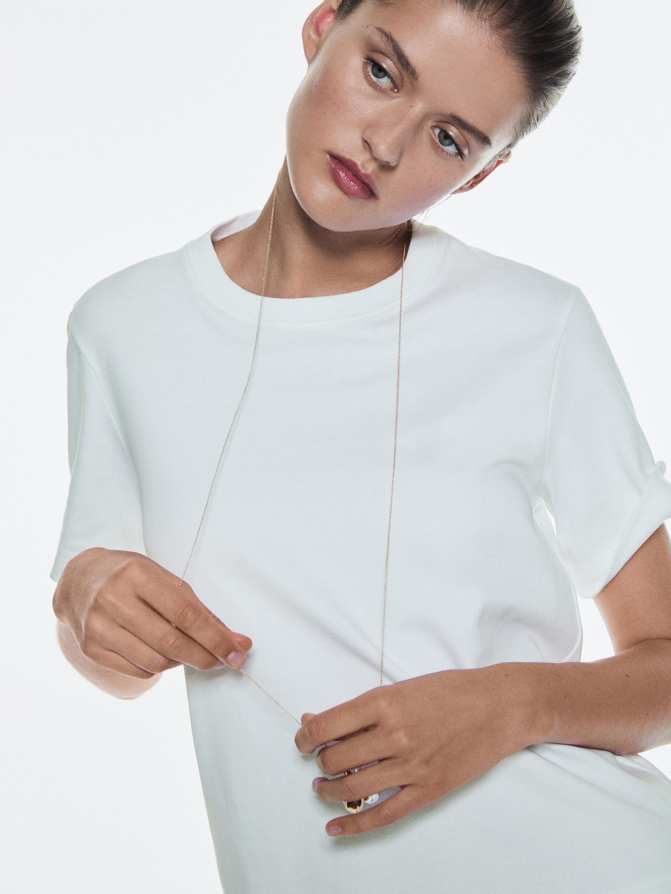 Short sleeve interlock T-shirt — Off white