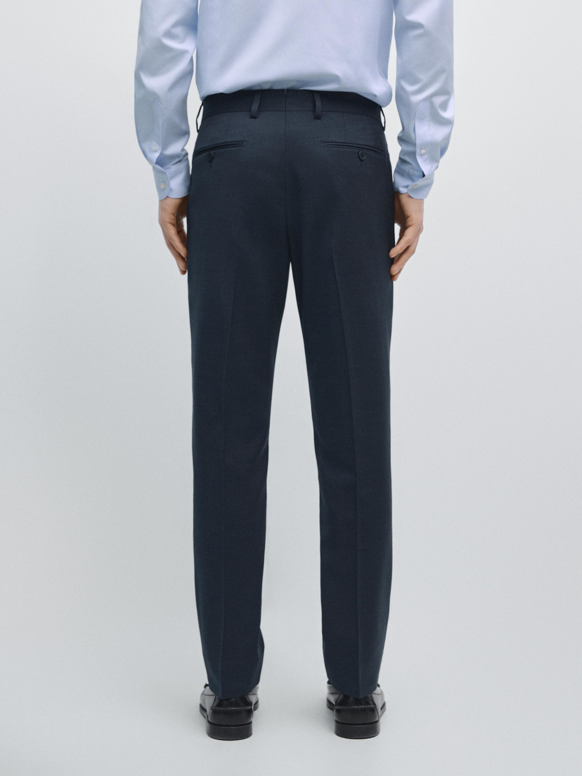 Cold wool suit trousers — BLUE