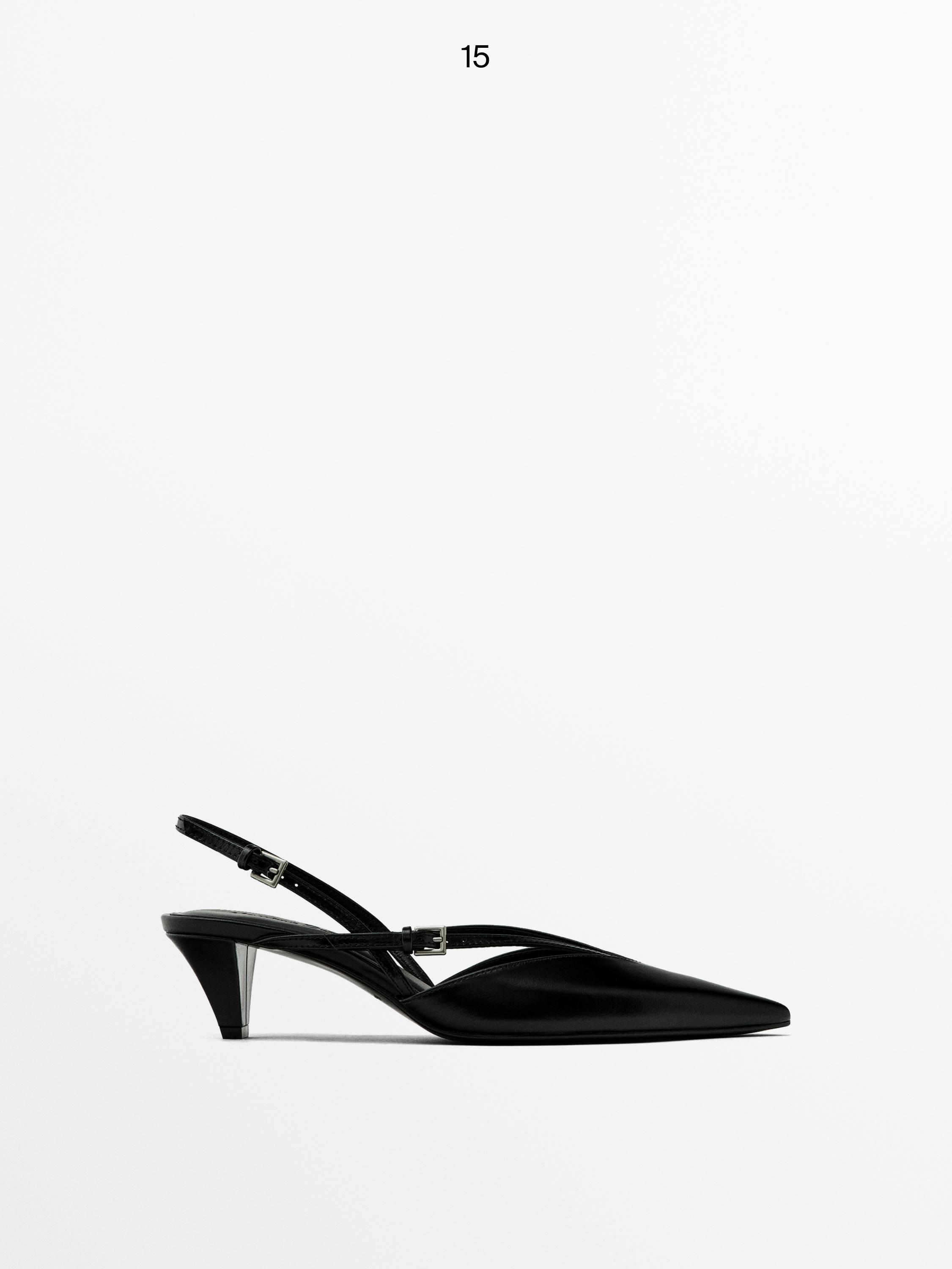 Slingback shoes with instep straps