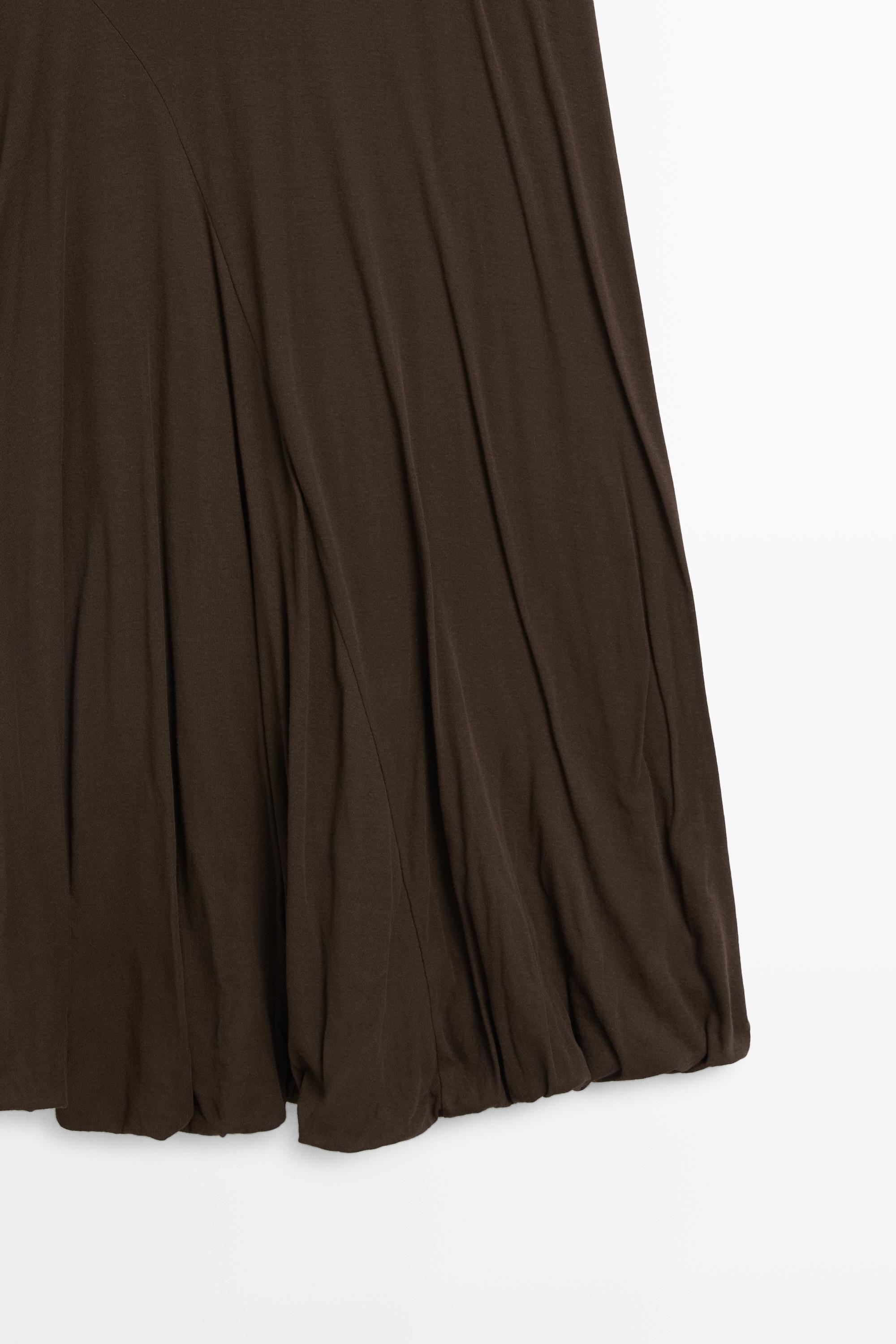 Midi dress with puffed detail — Khaki