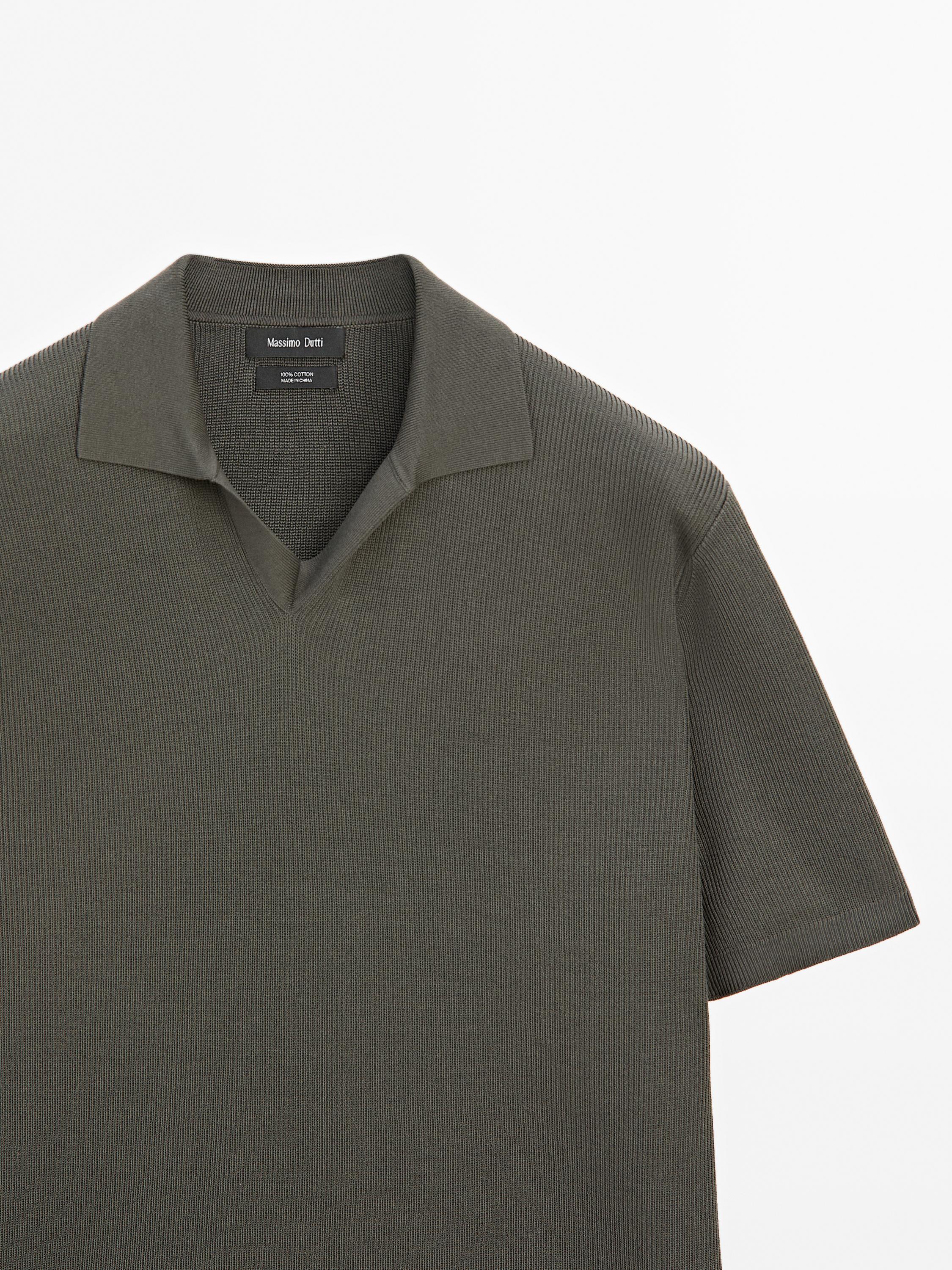 Mercerised cotton short sleeve polo shirt