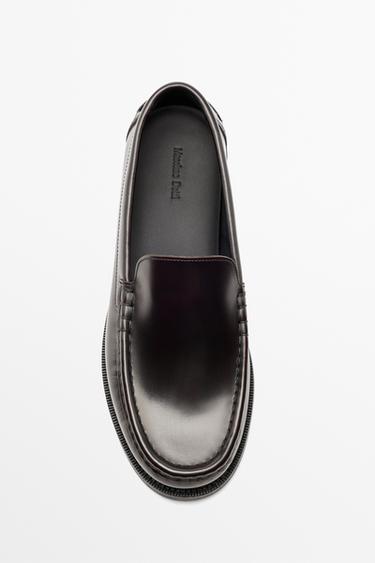 Smooth leather loafer — BURGUNDY 3