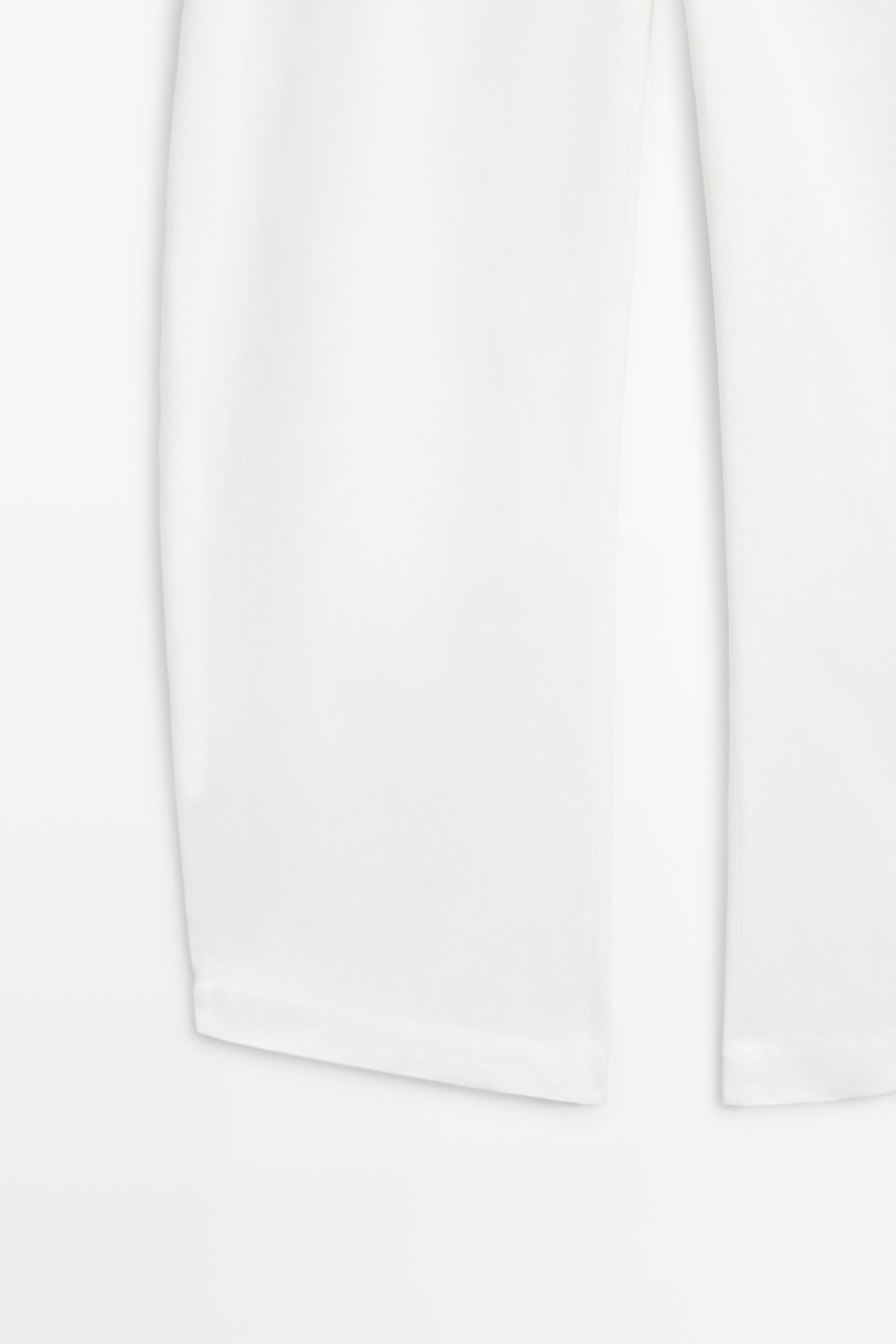 Flowing barrel fit pants — WHITE