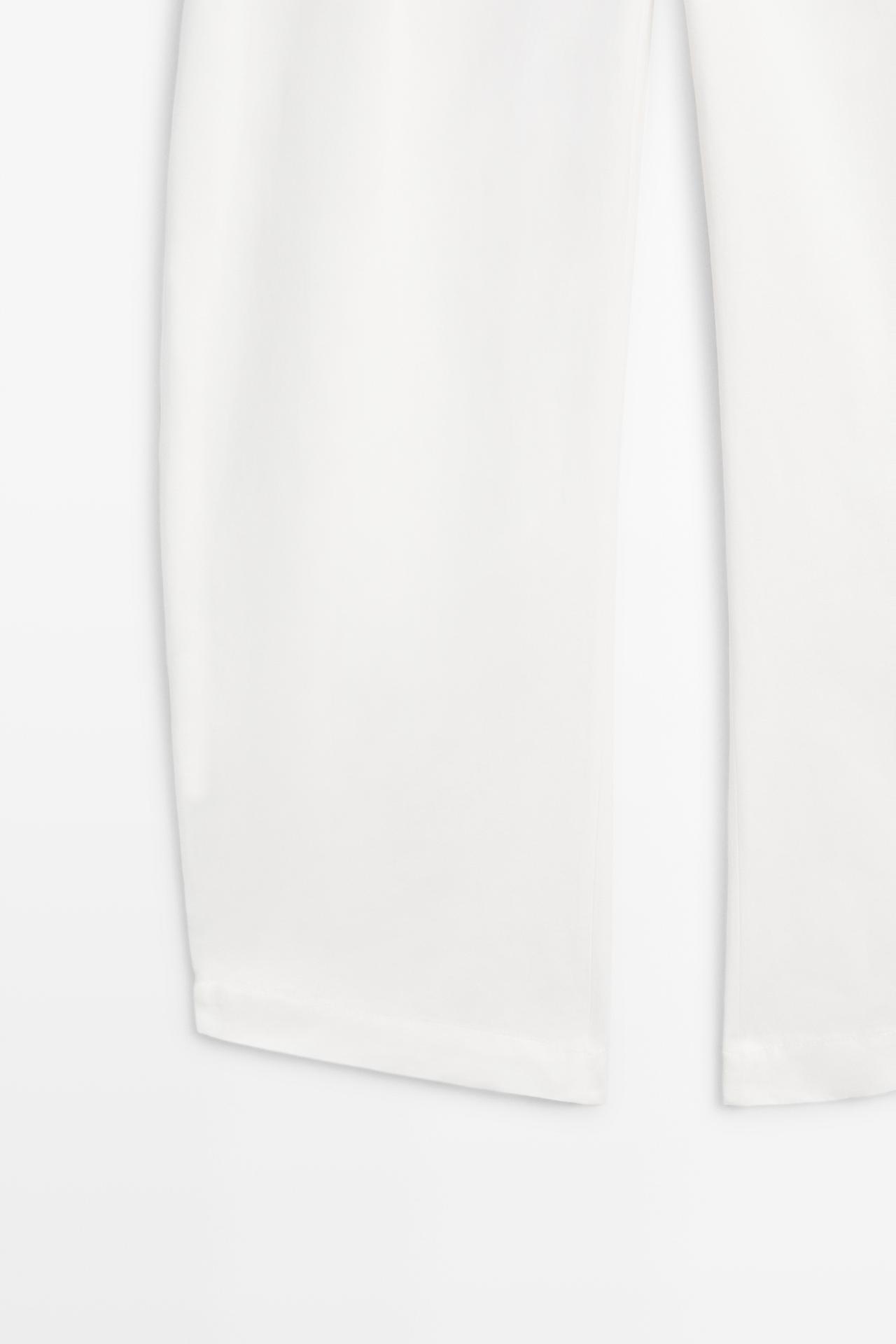 Flowing barrel fit pants — WHITE