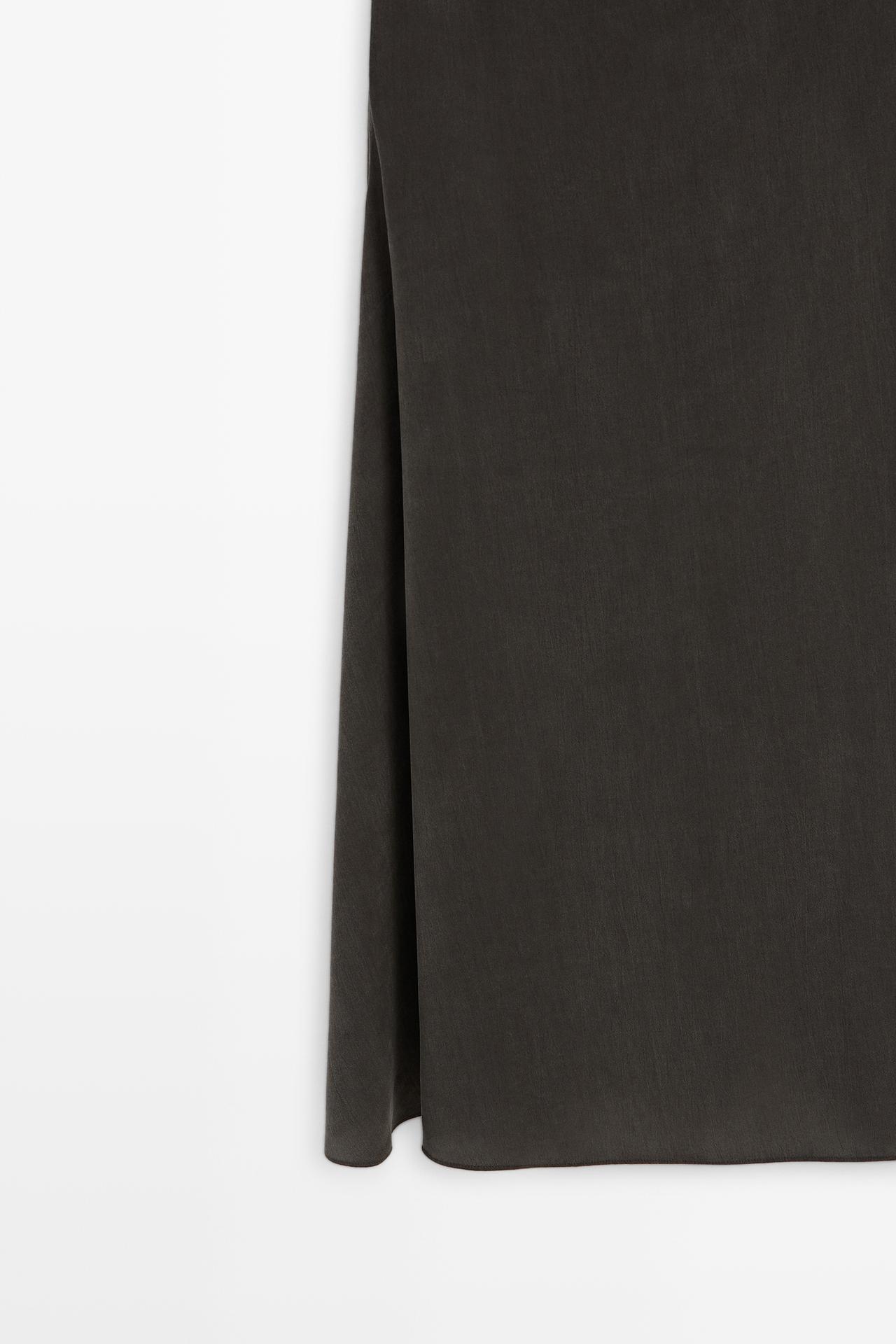 Draped detail midi dress — Chocolate