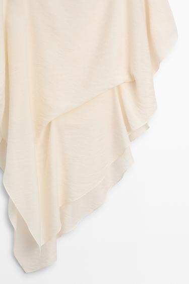 Asymmetric cape-style flowing blouse — Off white 6