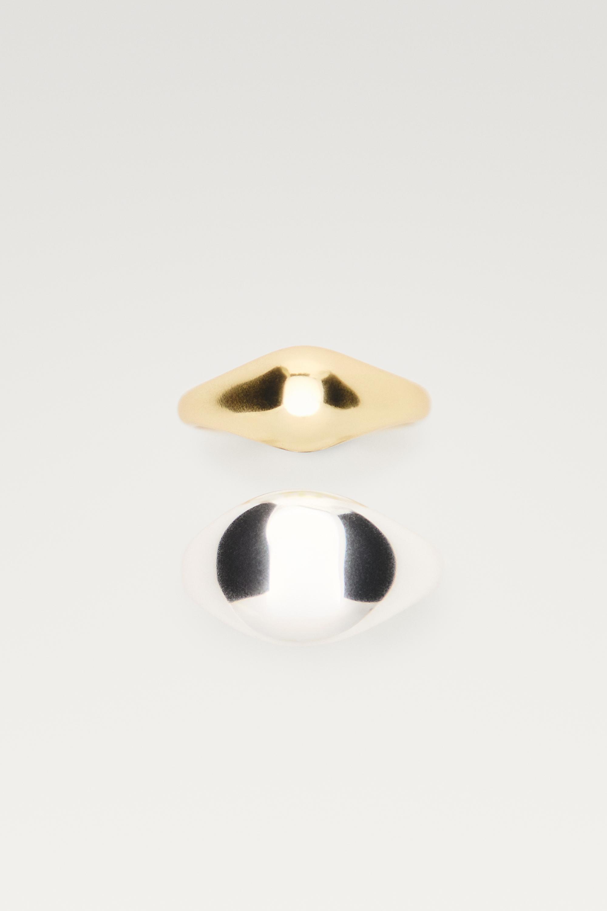 Pack of rounded rings — GOLDEN