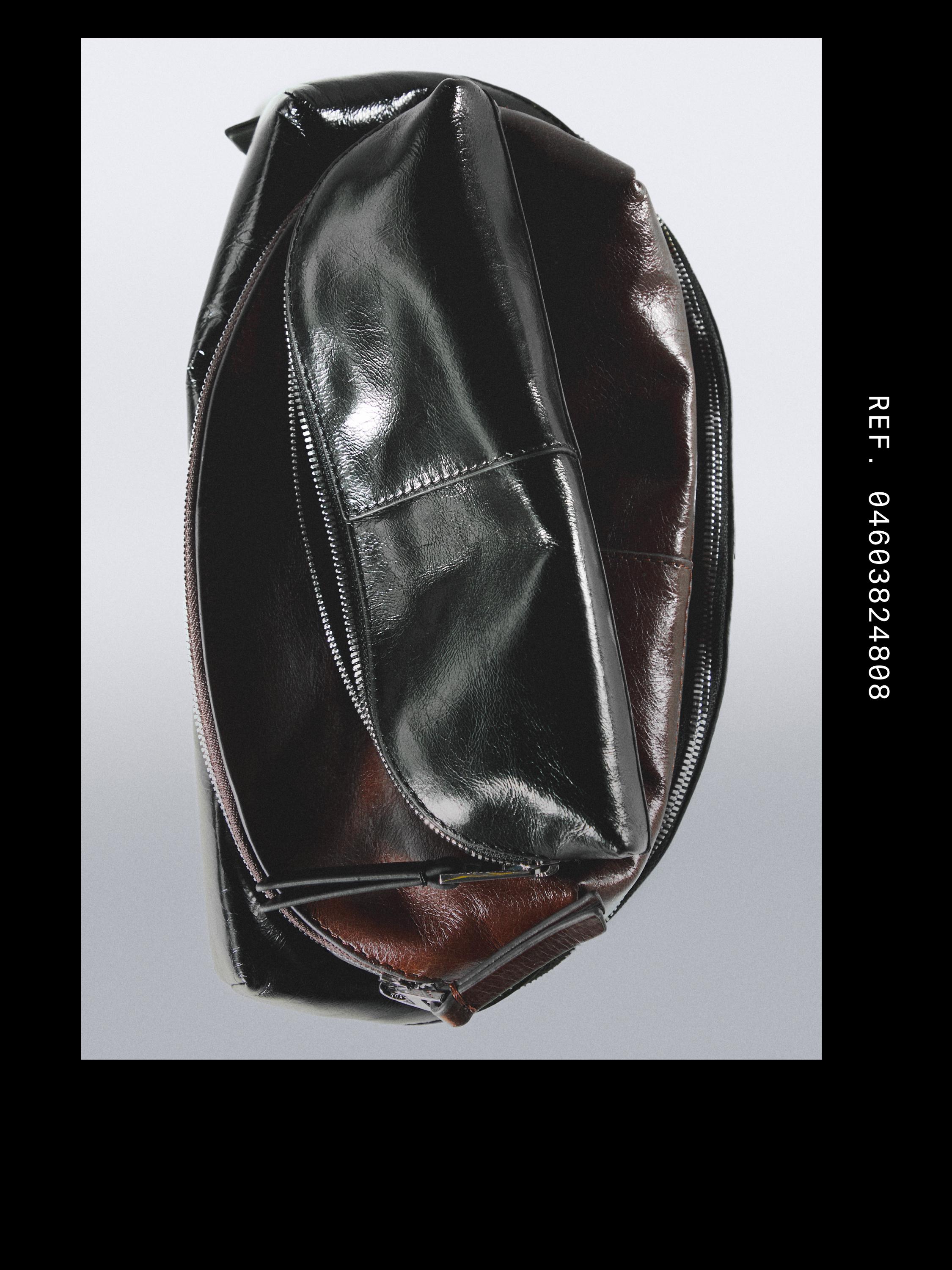 Nappa leather toiletry bag — BLACK