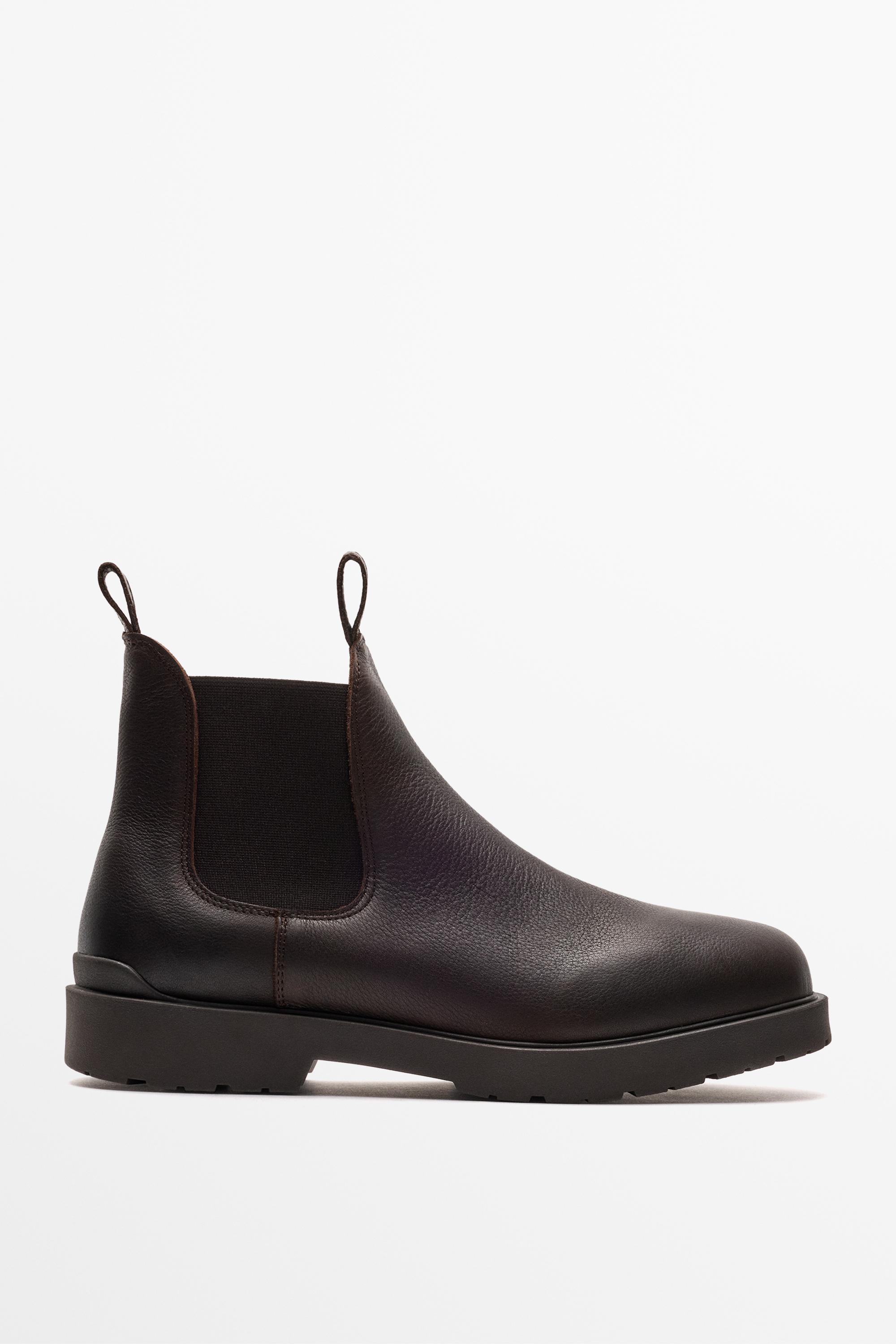 Oiled leather Chelsea boots