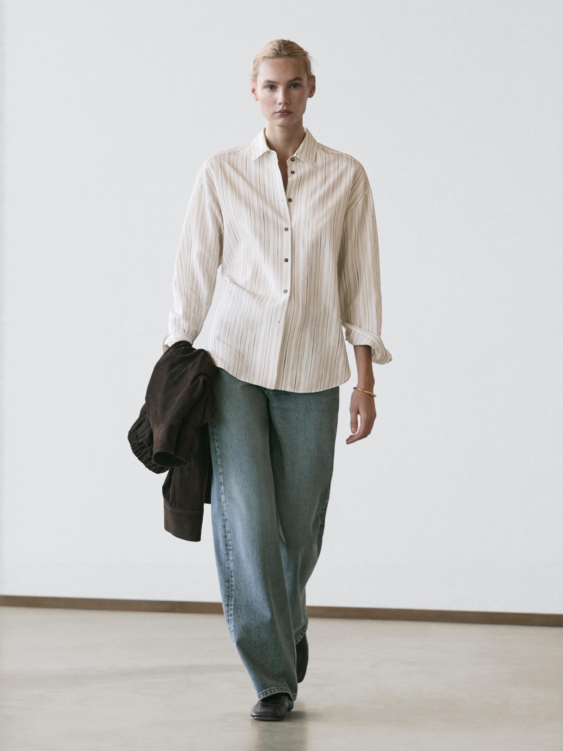 Striped flowing shirt