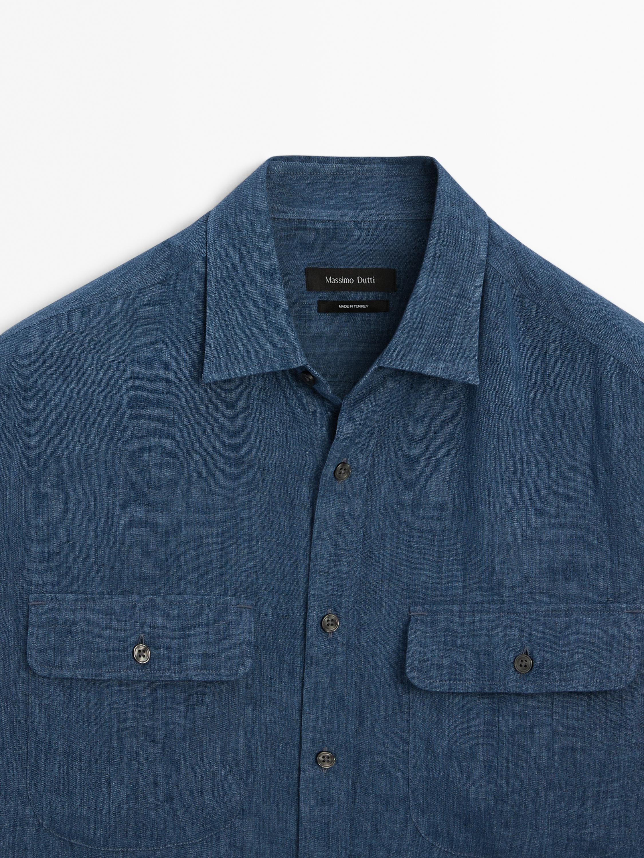 Camisa regular fit delavé