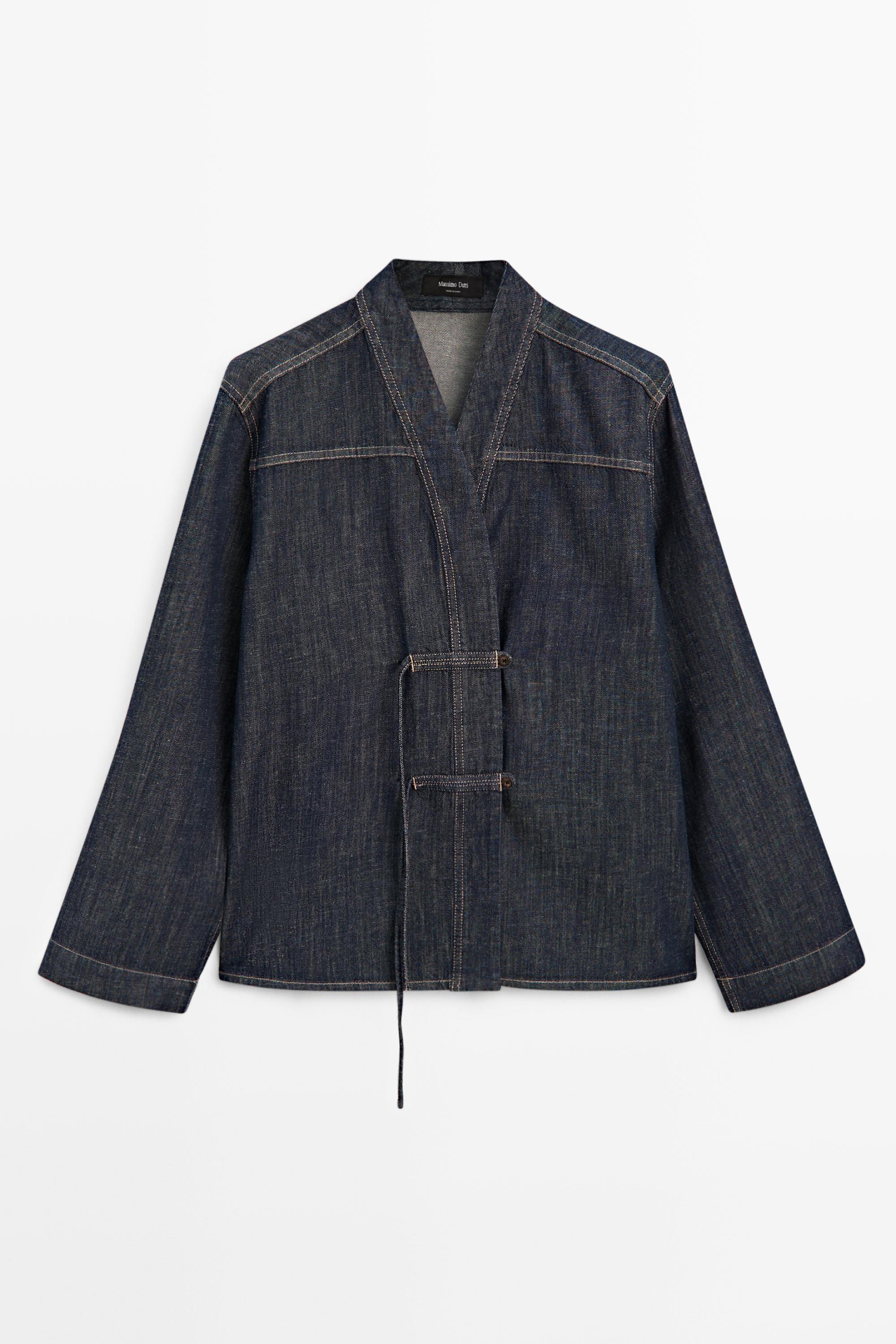 Total look denim overshirt — DARK BLUE