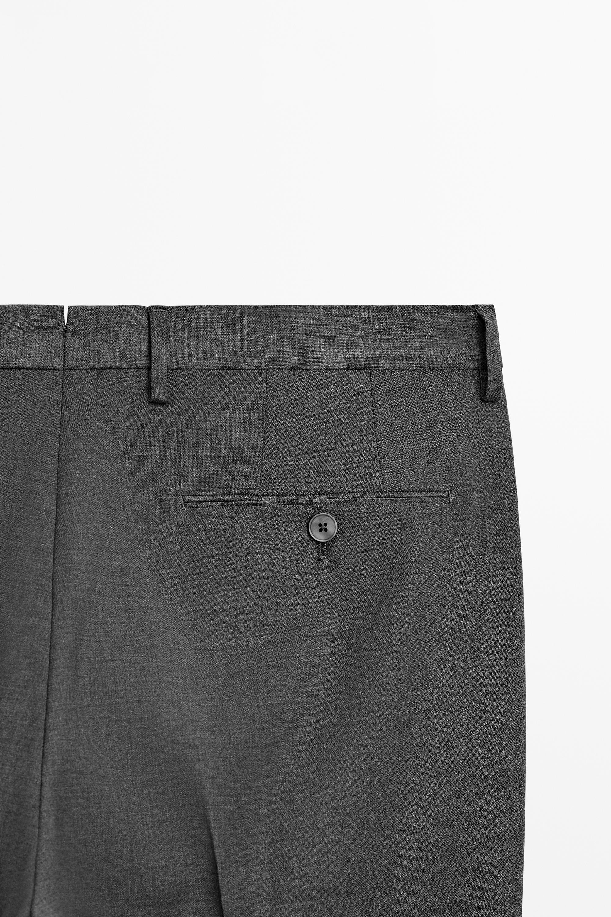 Cold wool suit trousers — GREY