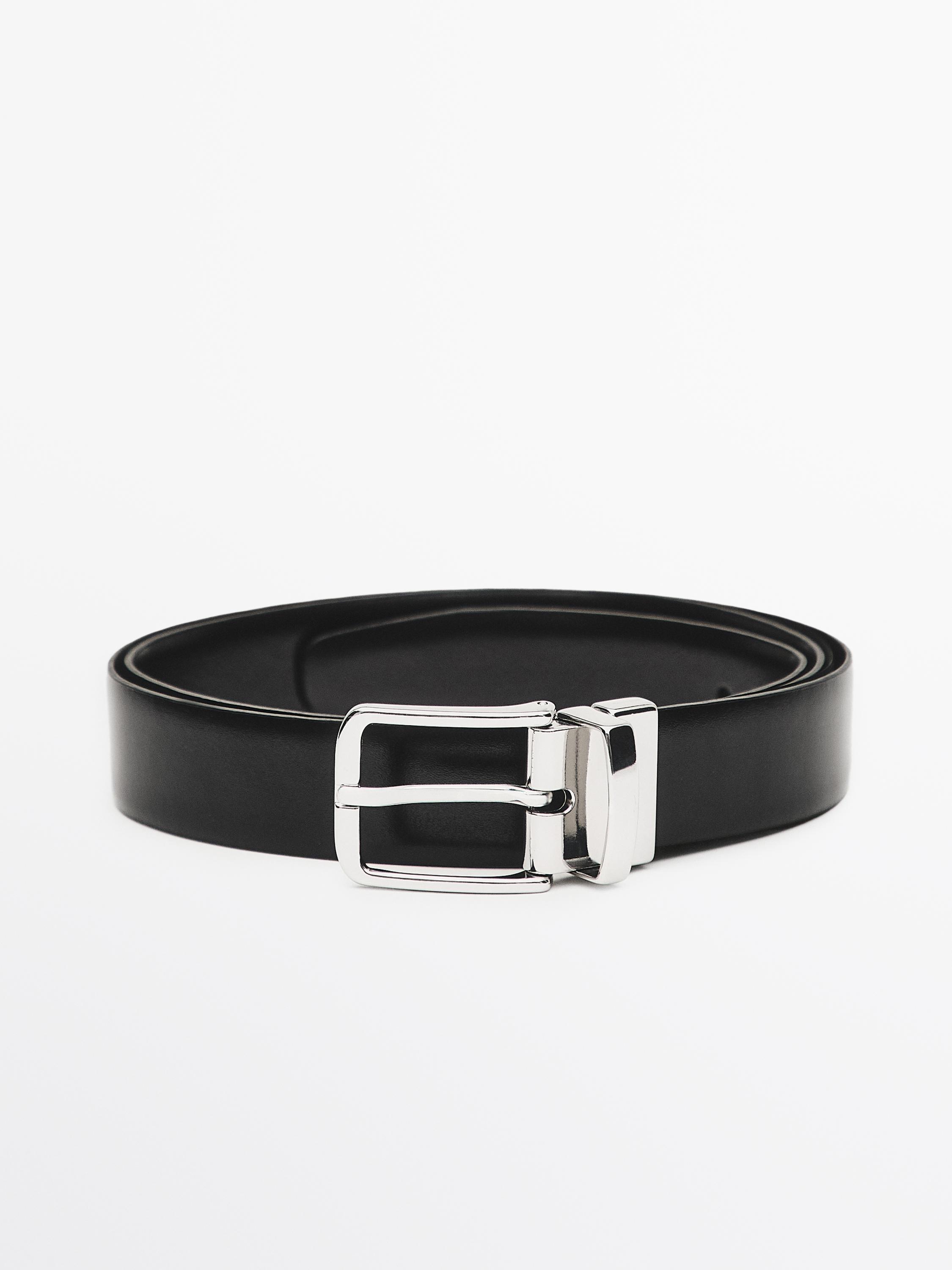 Ceinture réversible en cuir nappa