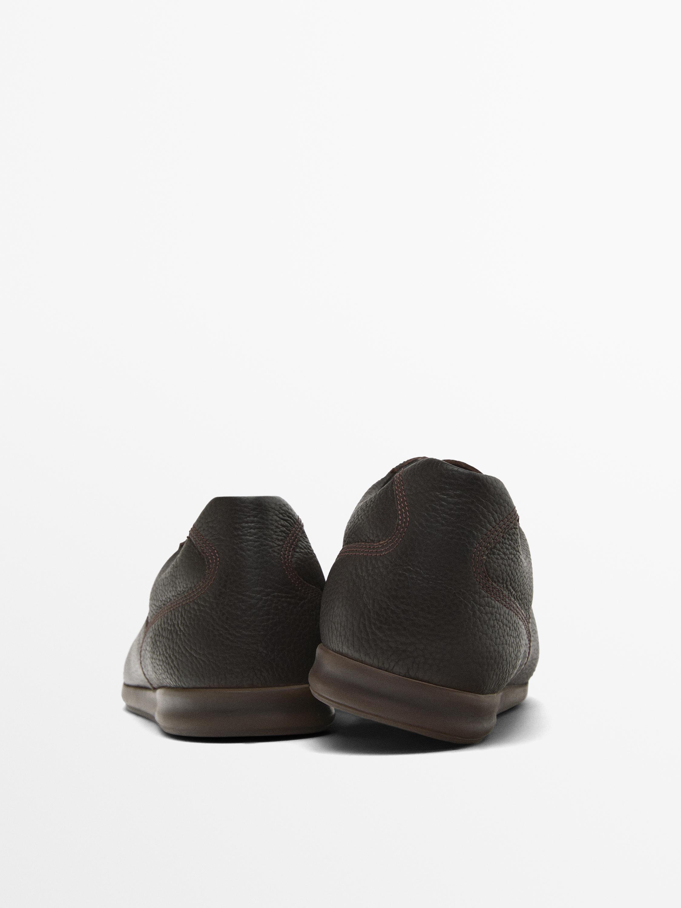 Soft leather trainers