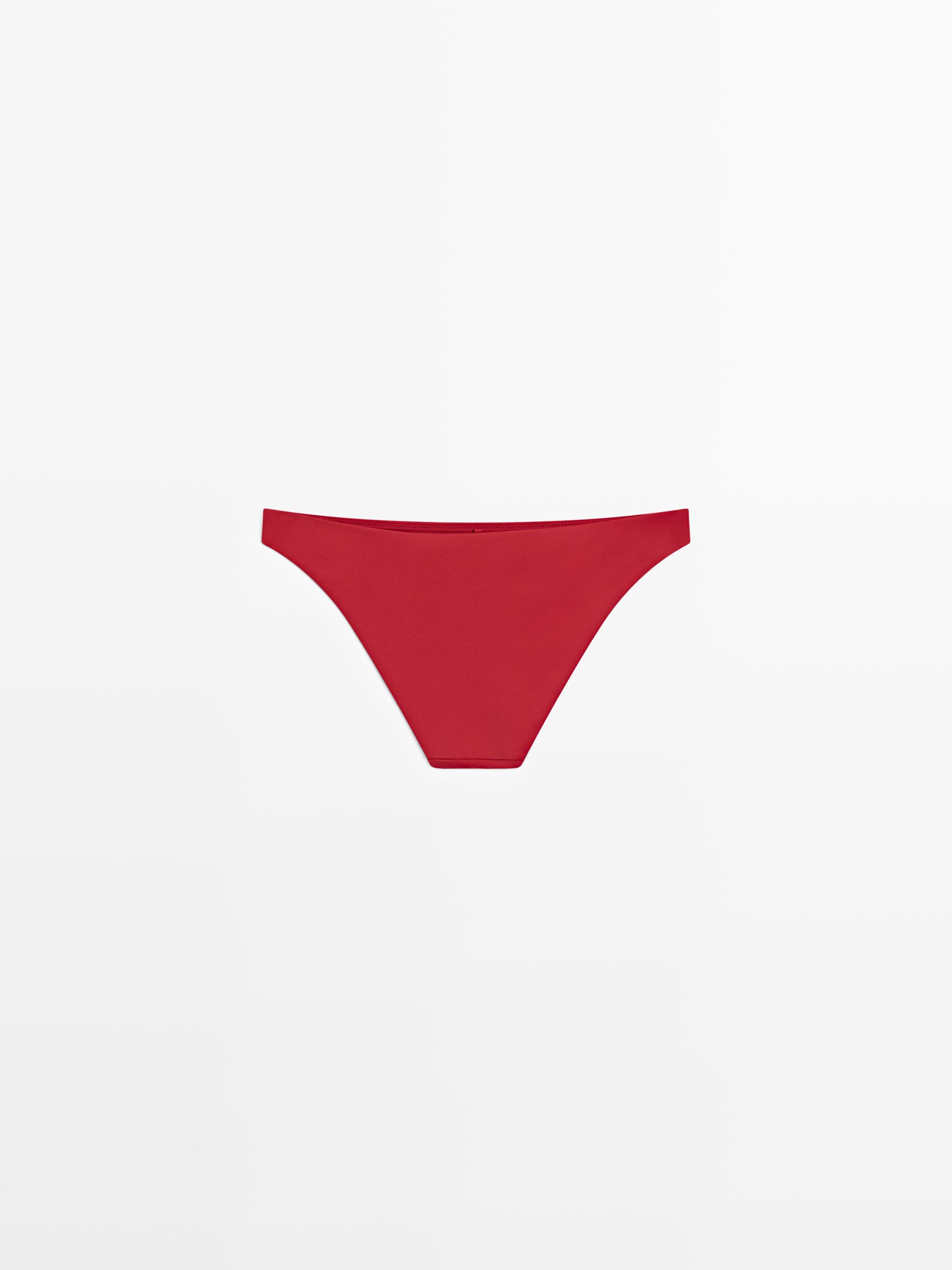 Plain bikini bottoms — RED