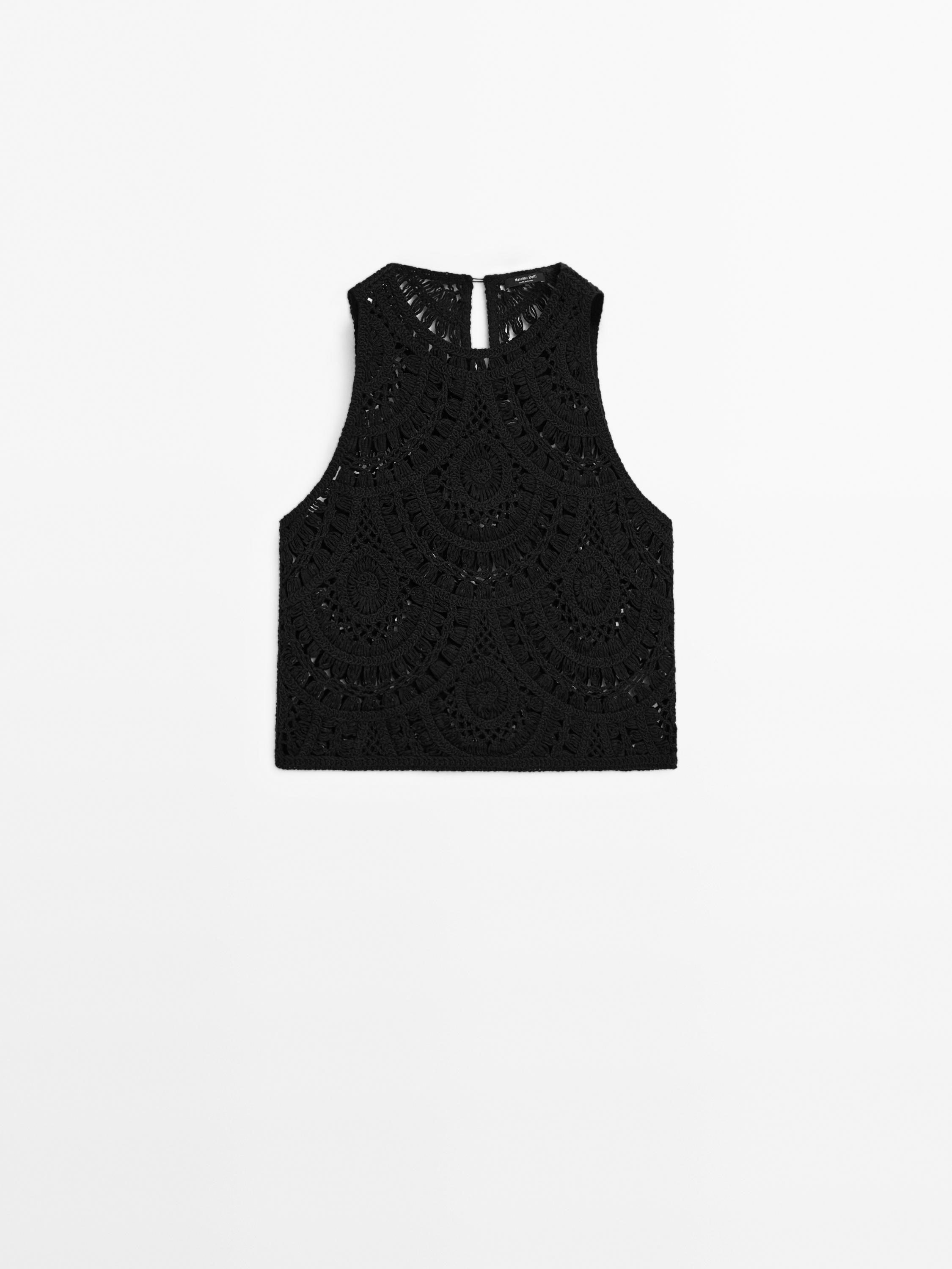 Crochet knit top