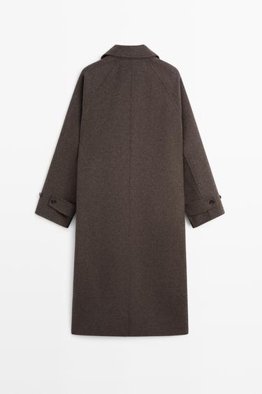 Long melange wool blend coat — LEAD 6