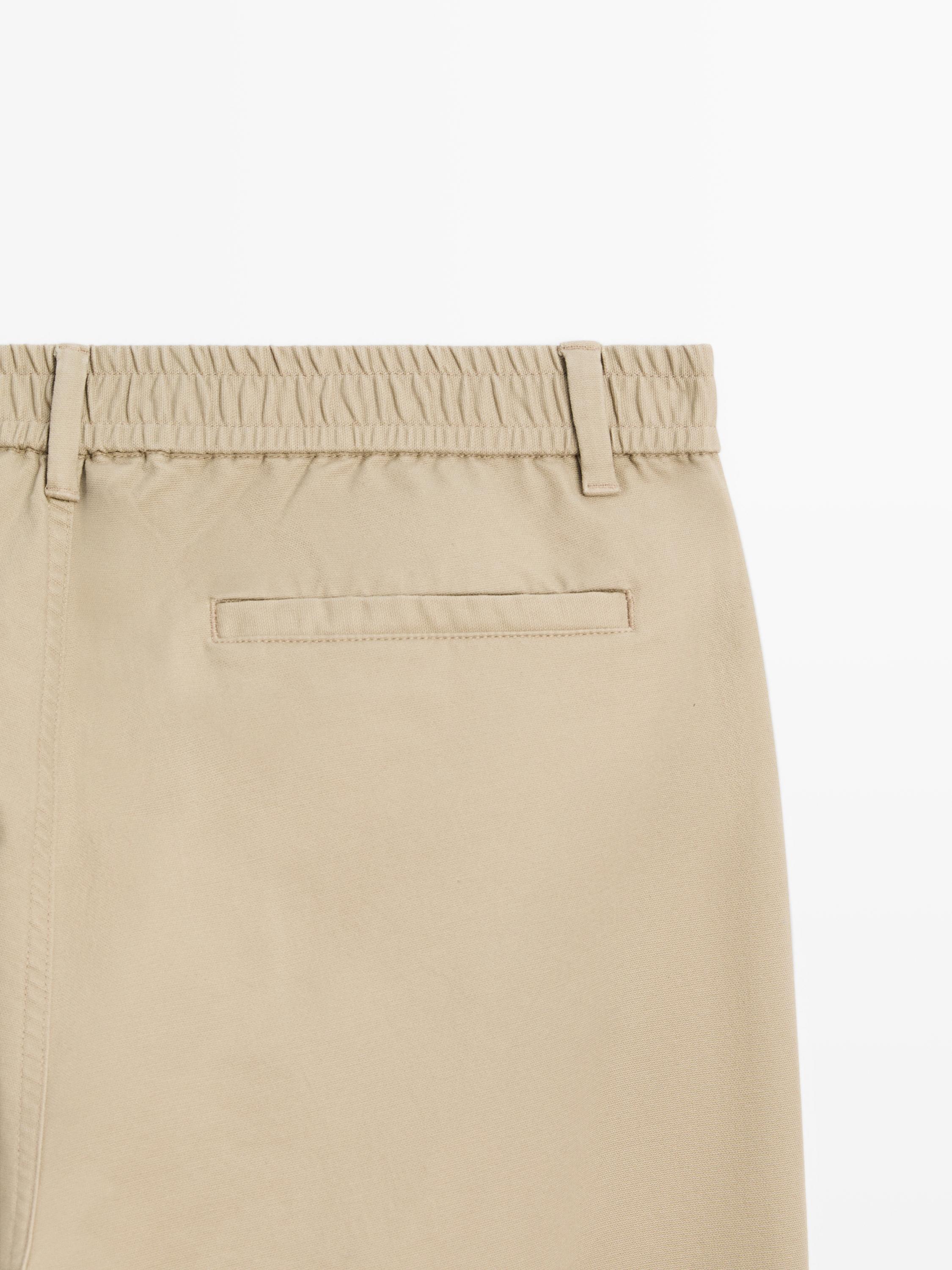 Cotton blend jogger fit trousers — OCHRE