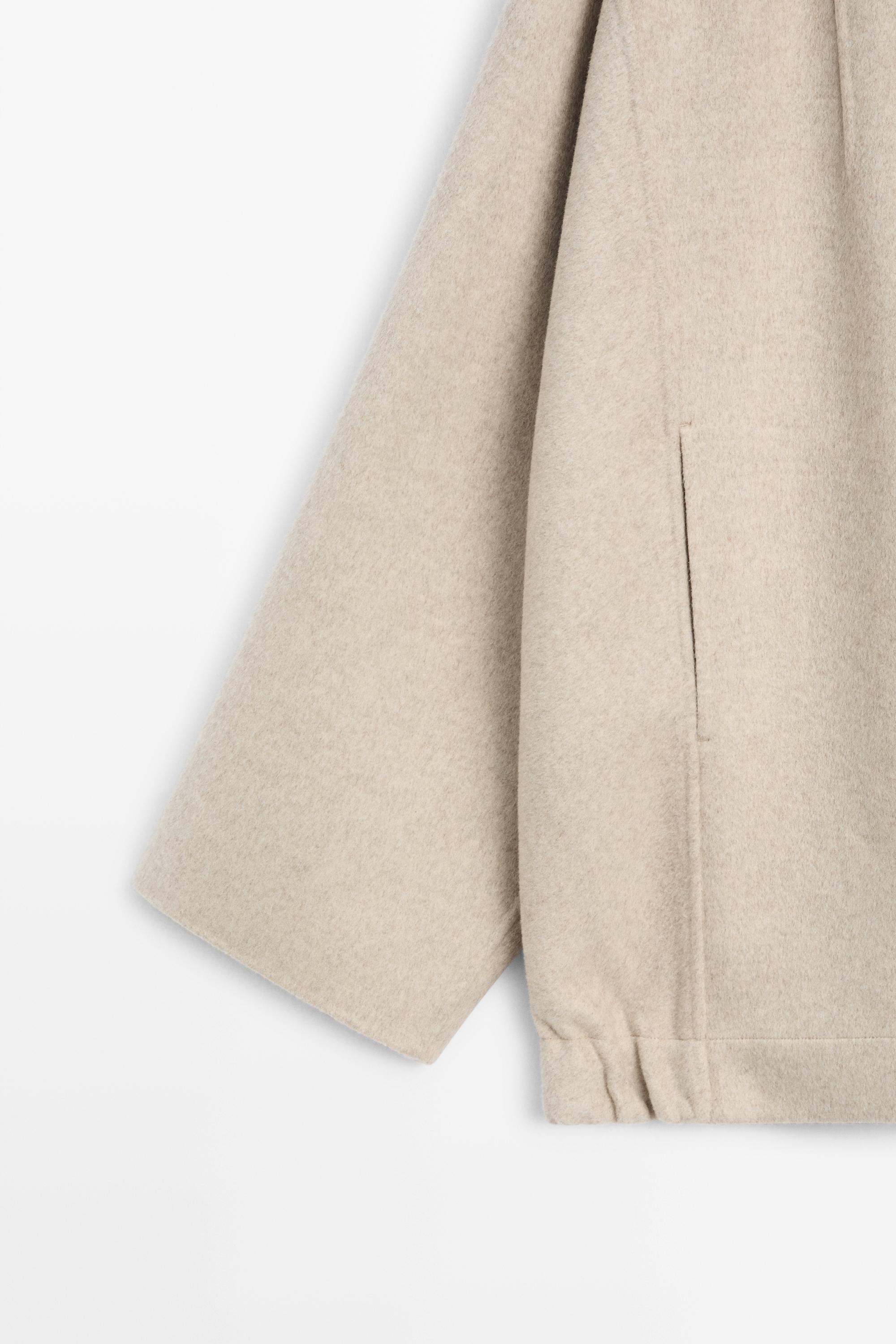 Massimo Dutti Yün karışımlı bomber ceket görsel 4