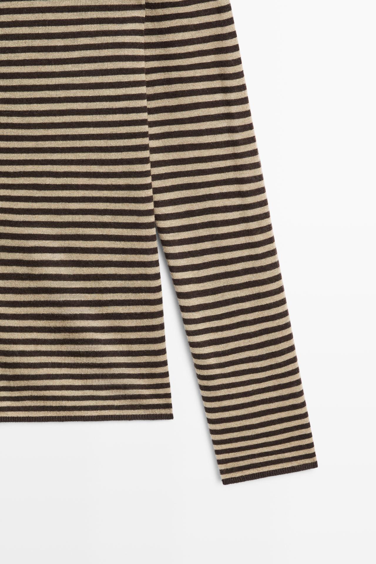 Striped wool-blend knit sweater — Washed