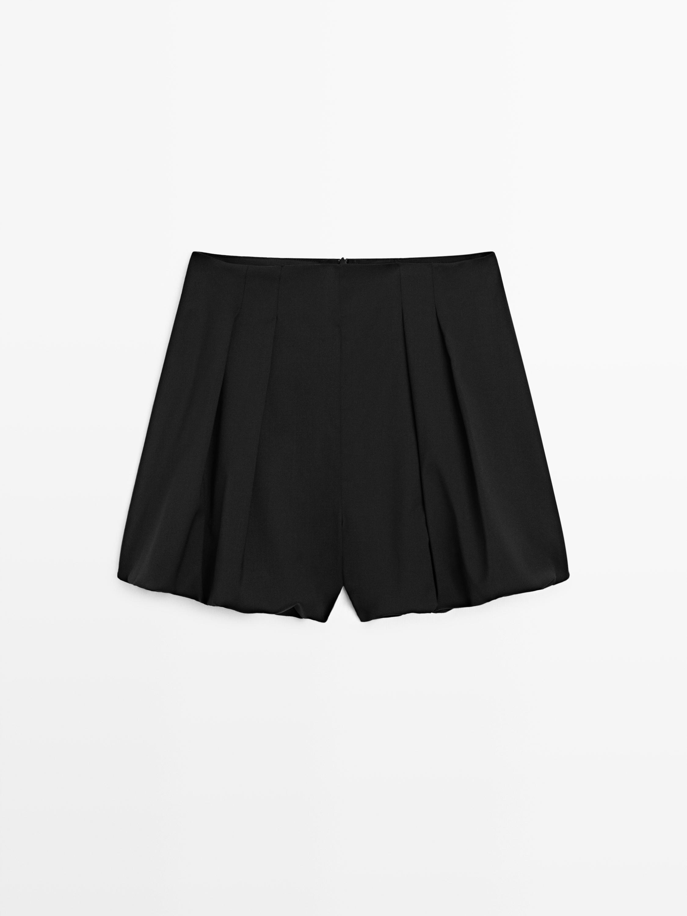 Short balloon Bermuda shorts - STUDIO — BLACK