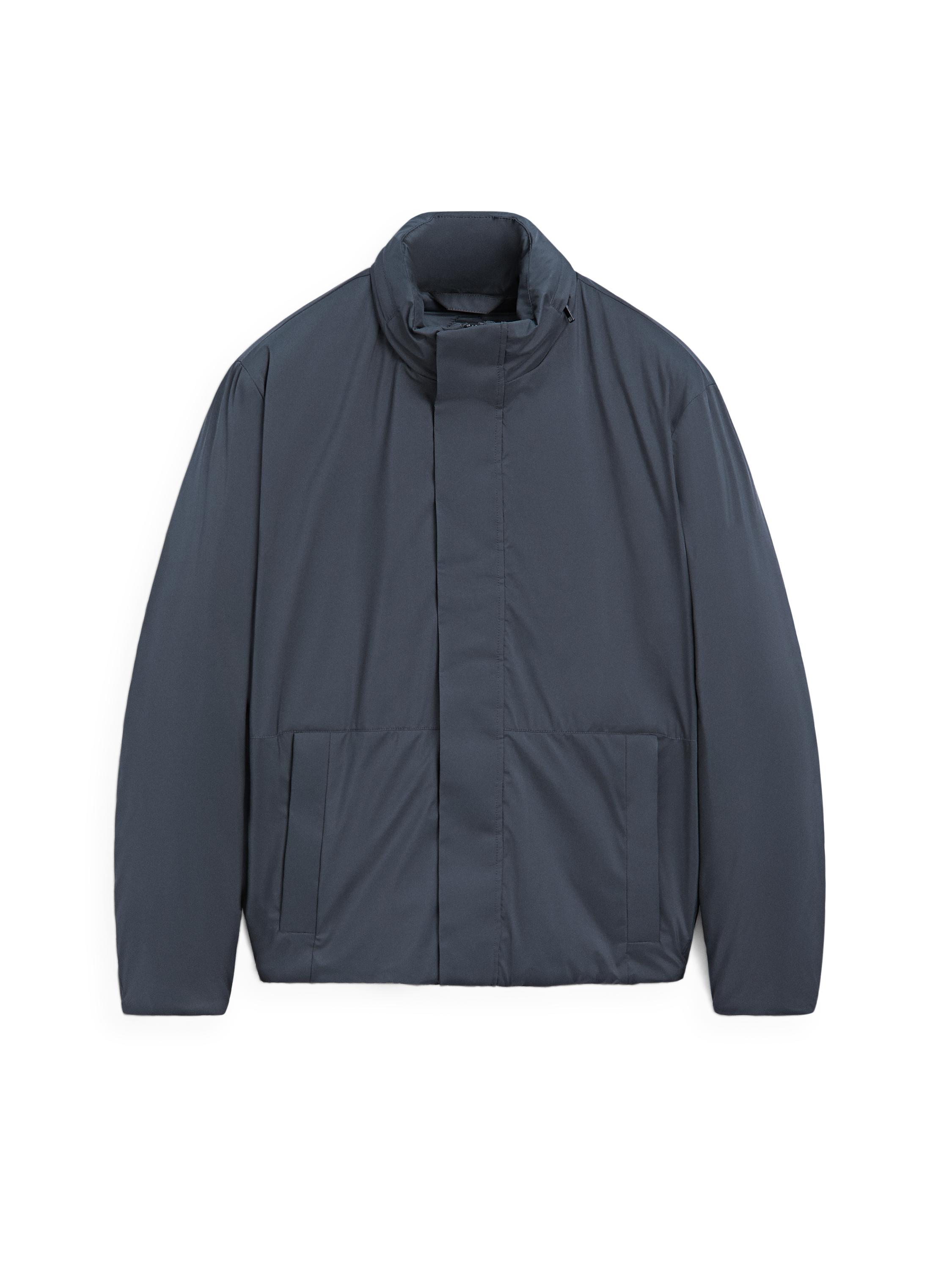 Short water-repellent puffer jacket — DARK NAVY