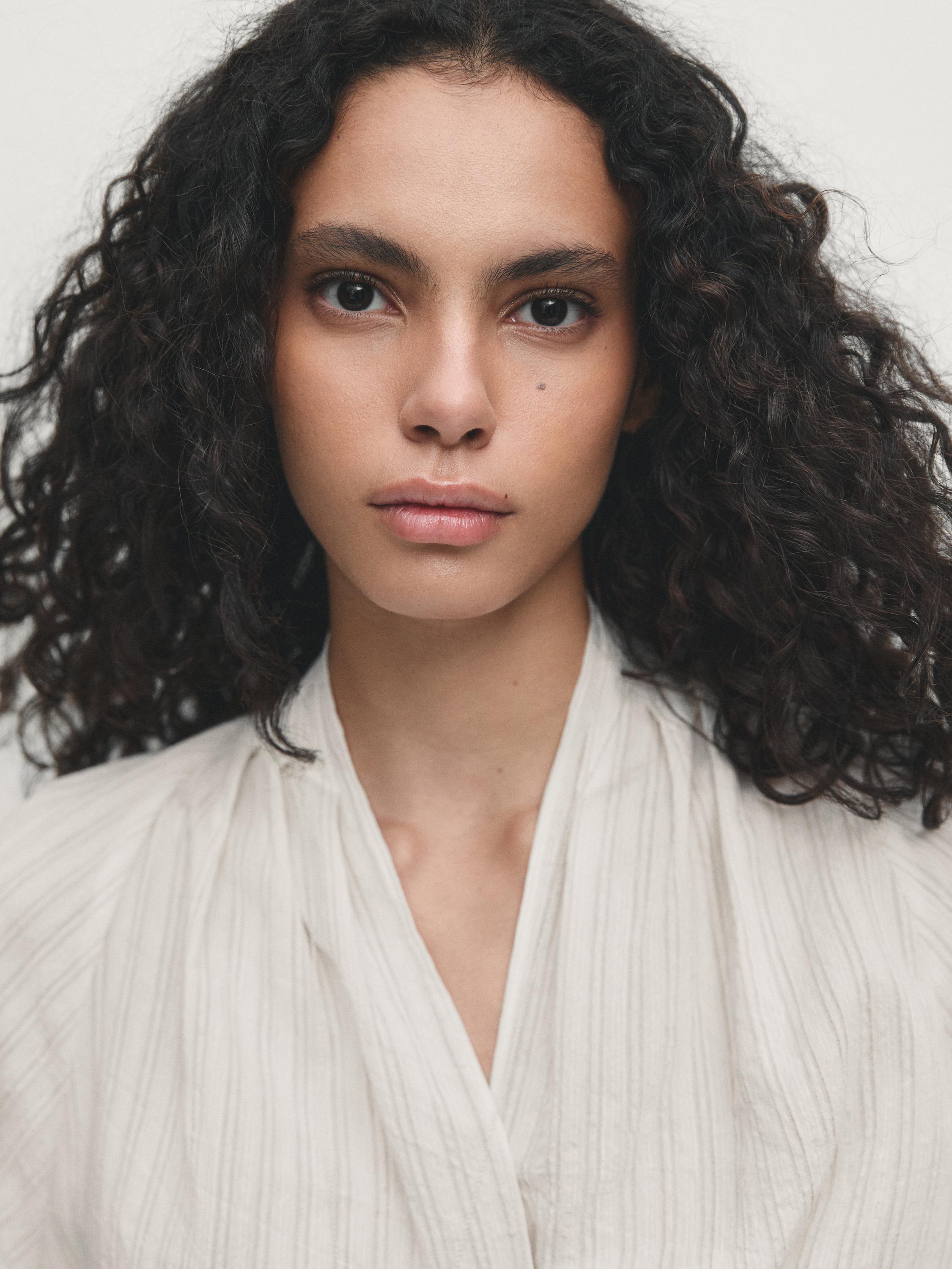 Kimono croisé à rayures