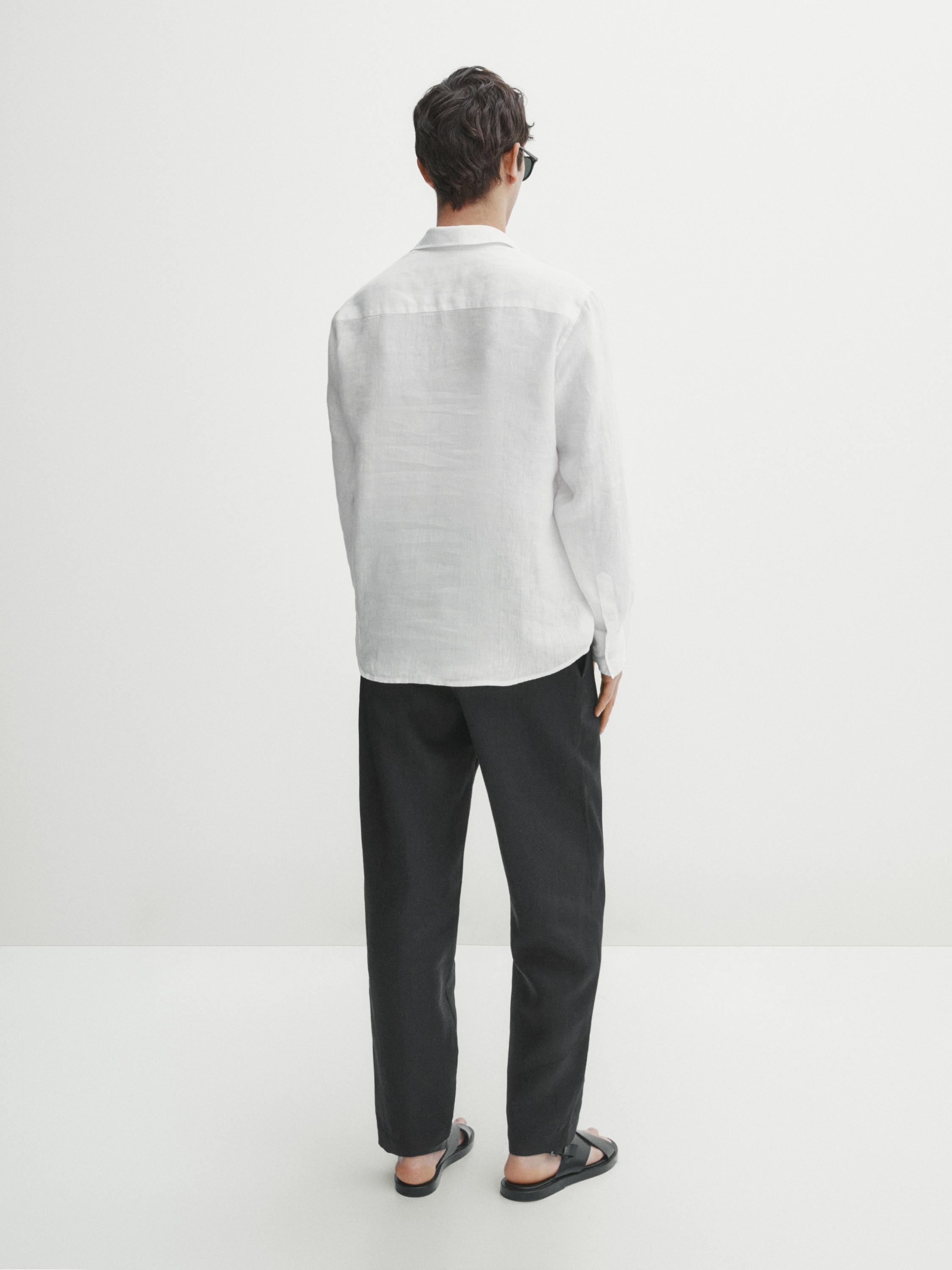 Regular fit shirt with polo collar