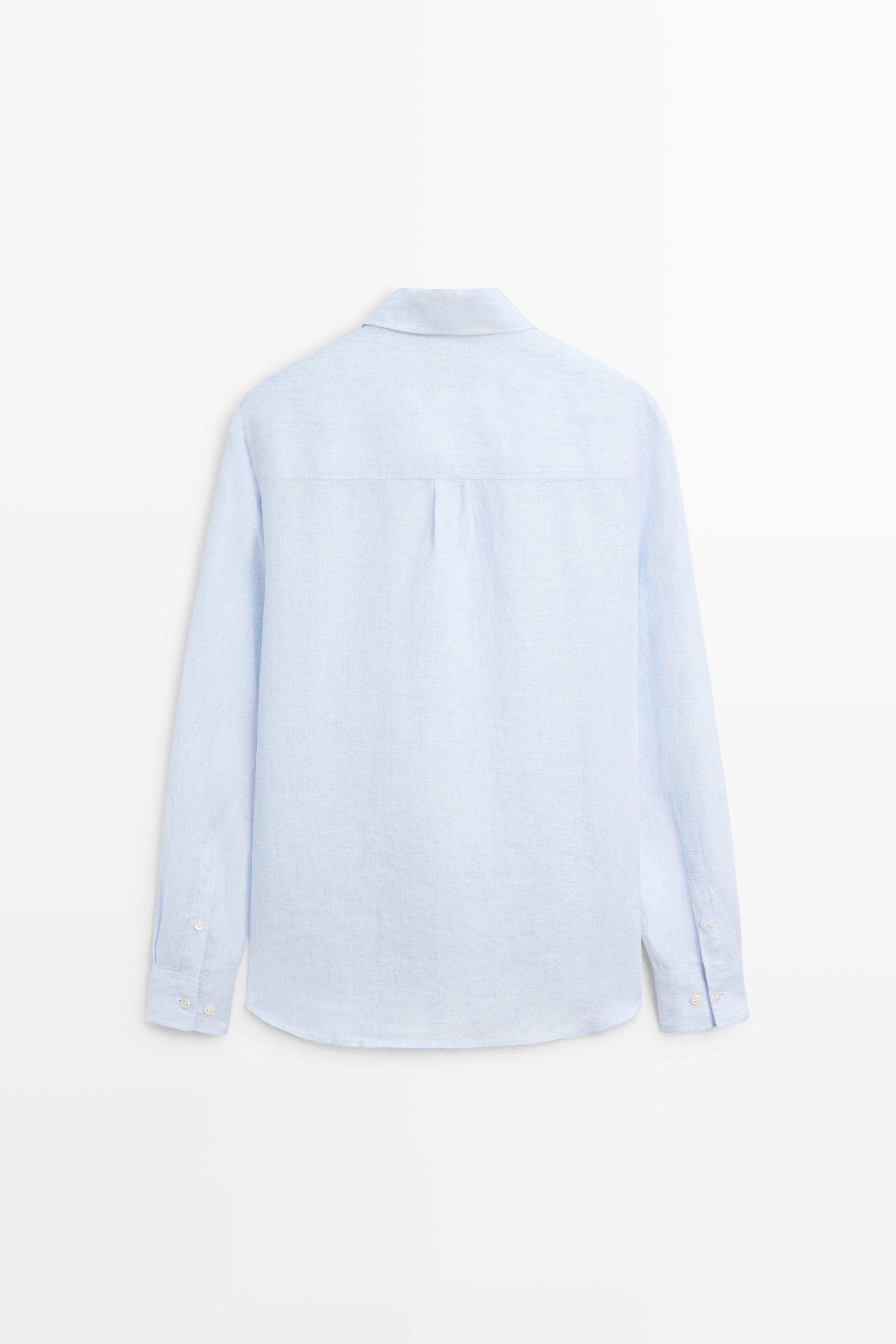 100% linen shirt — Sky blue