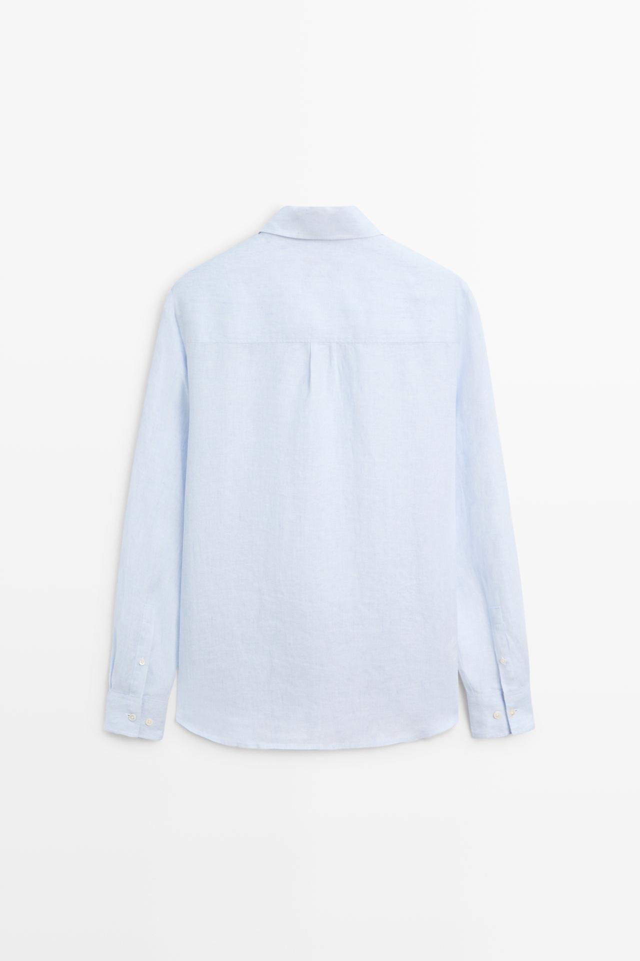 100% linen shirt — Sky blue