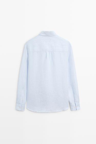 100% linen shirt — Sky blue 6