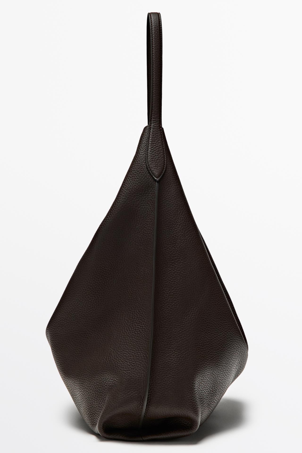 Nappa leather shoulder bag — BROWN