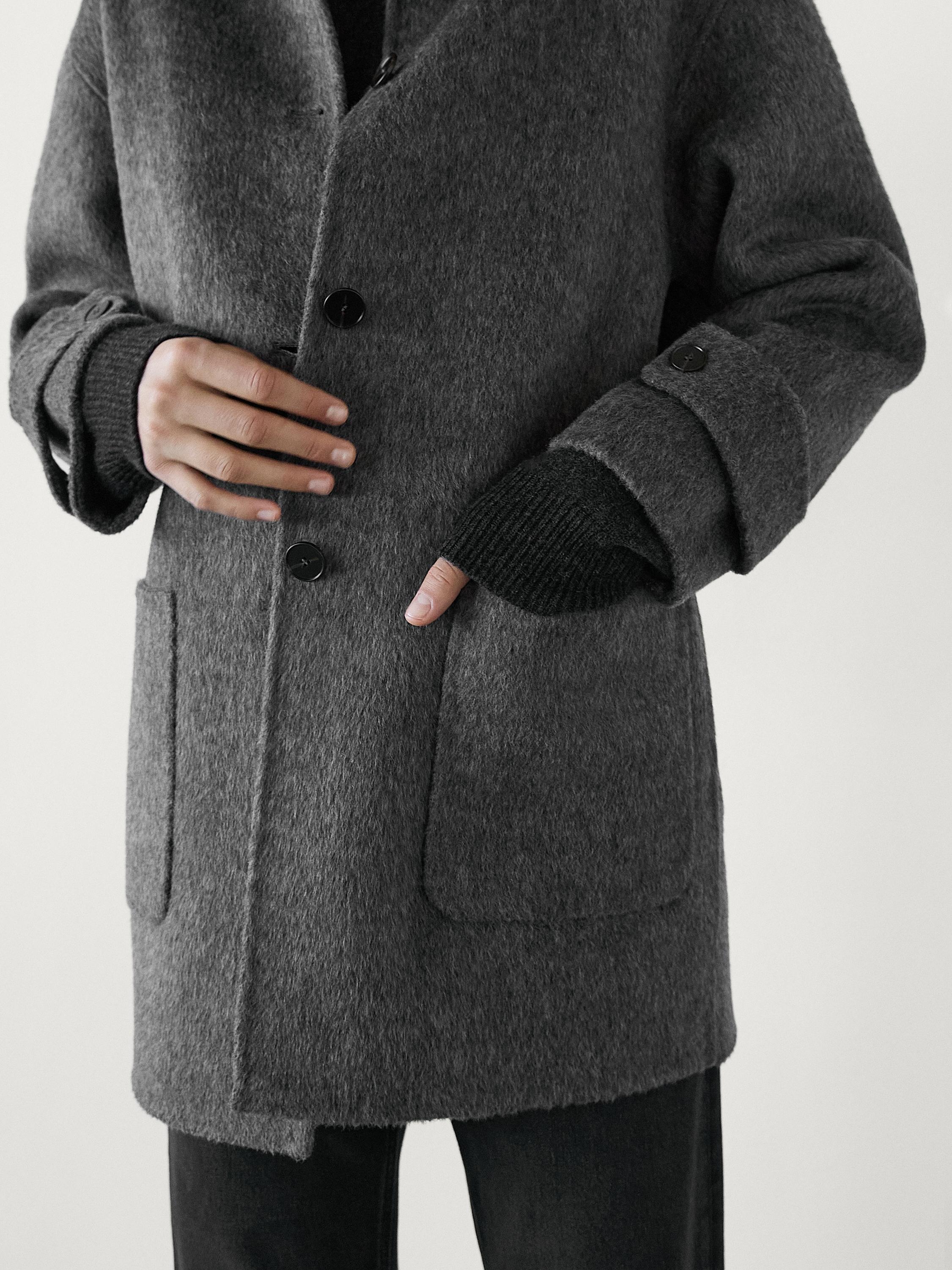 Medium wool blend coat
