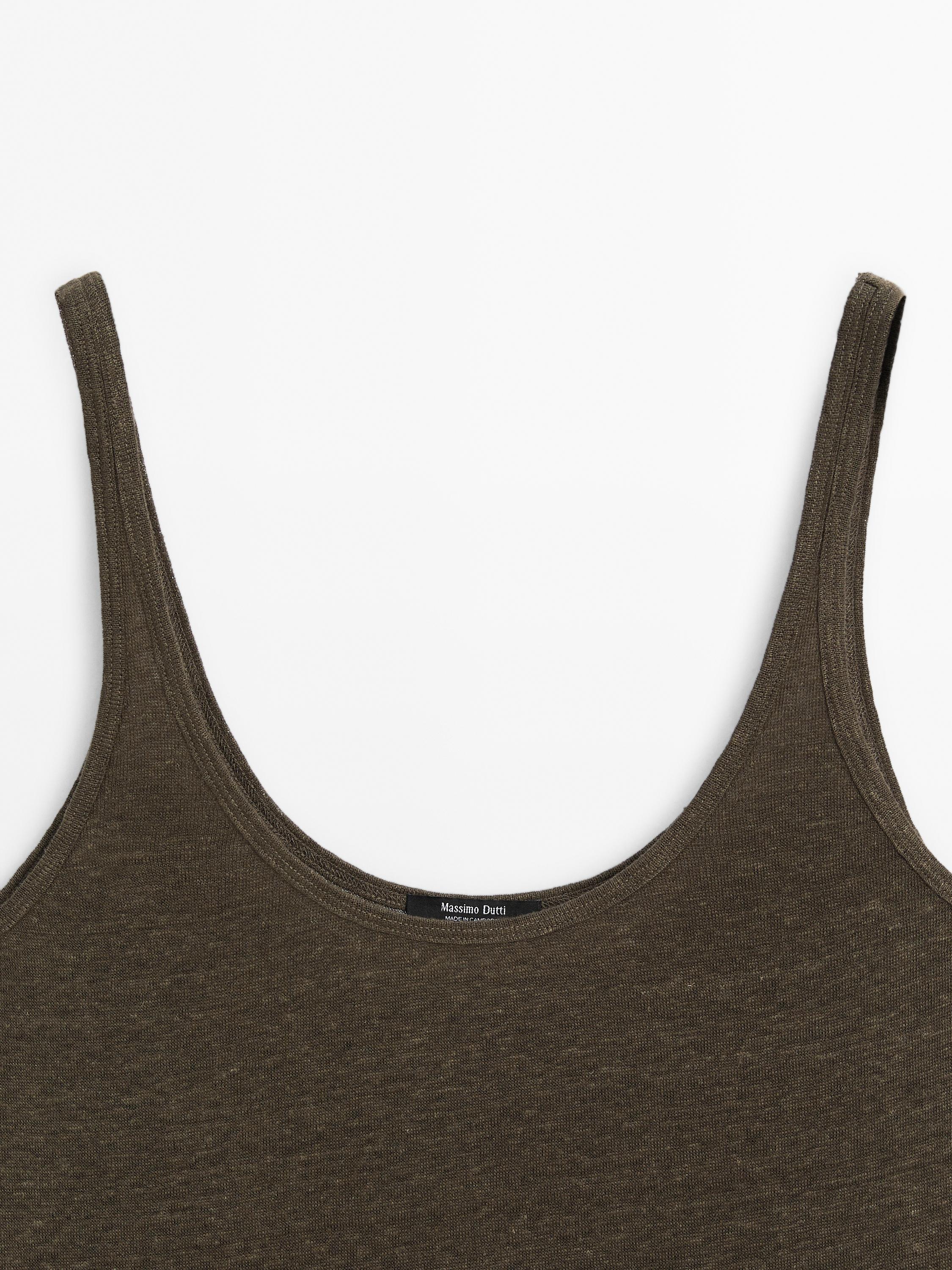 100% linen strappy top