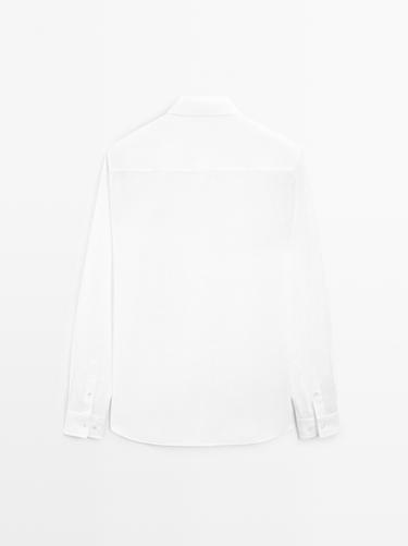 100% linen regular fit shirt — WHITE 6