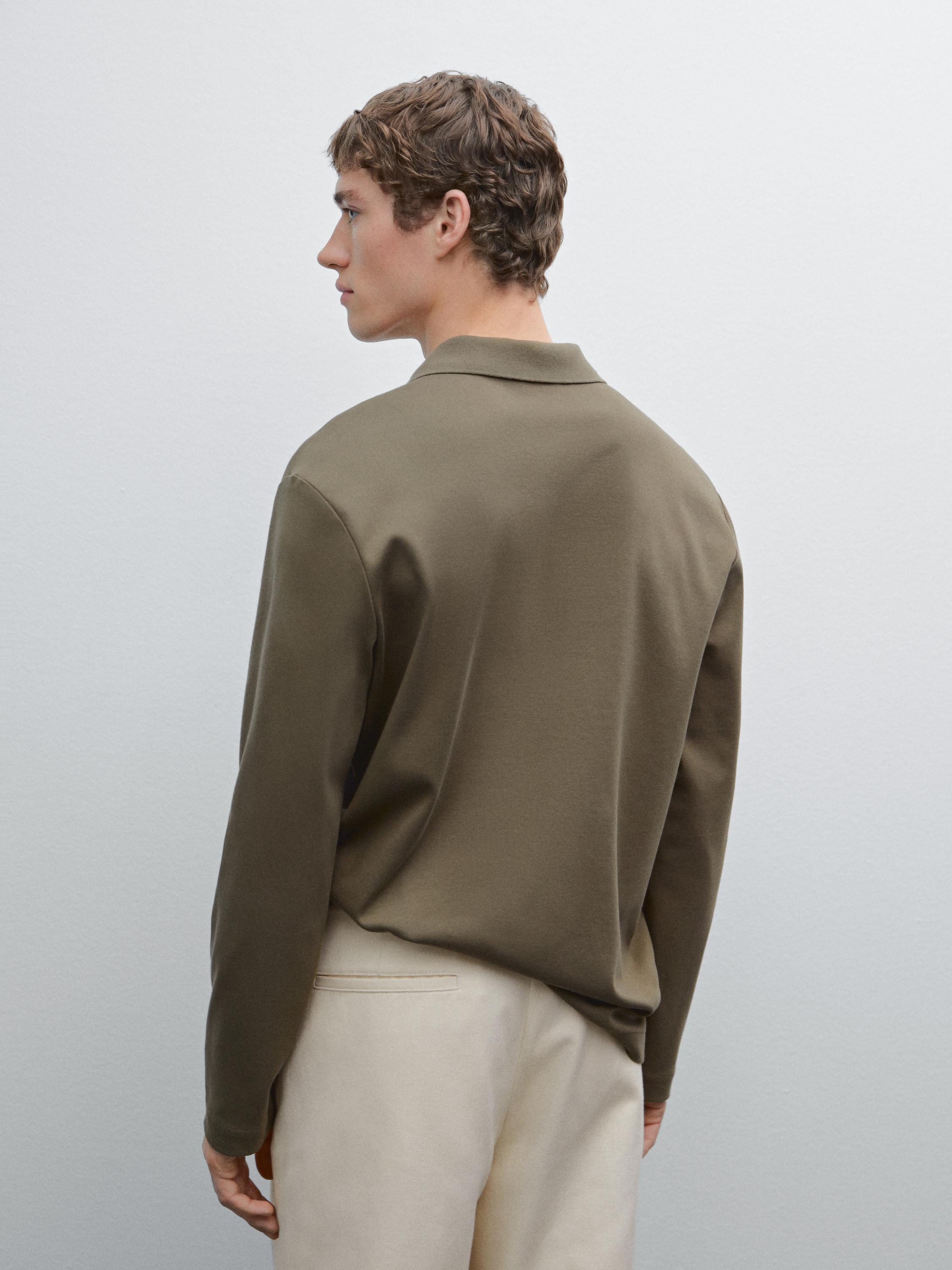 Long sleeve polo sweater