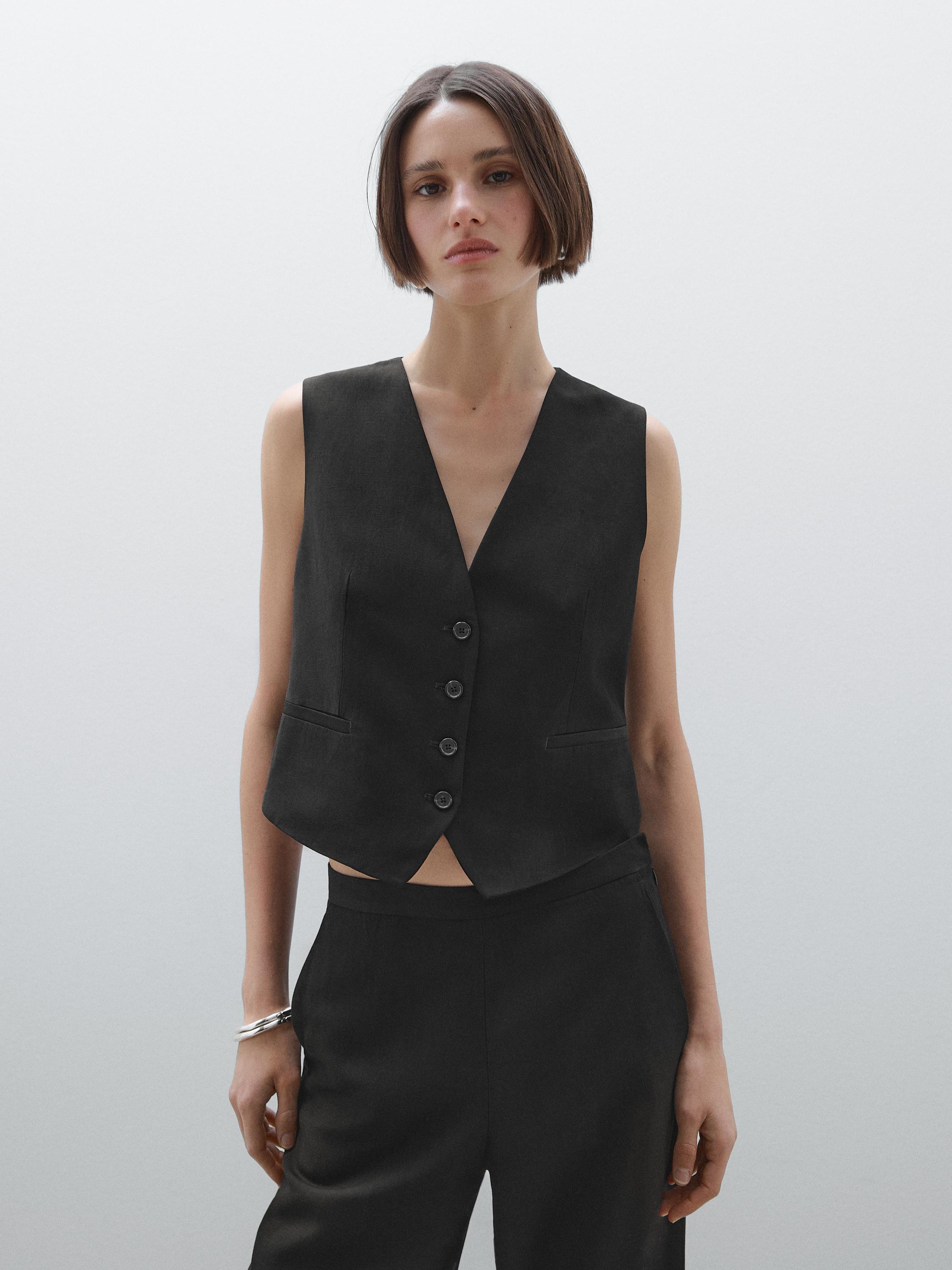 Chaleco corto escote pico