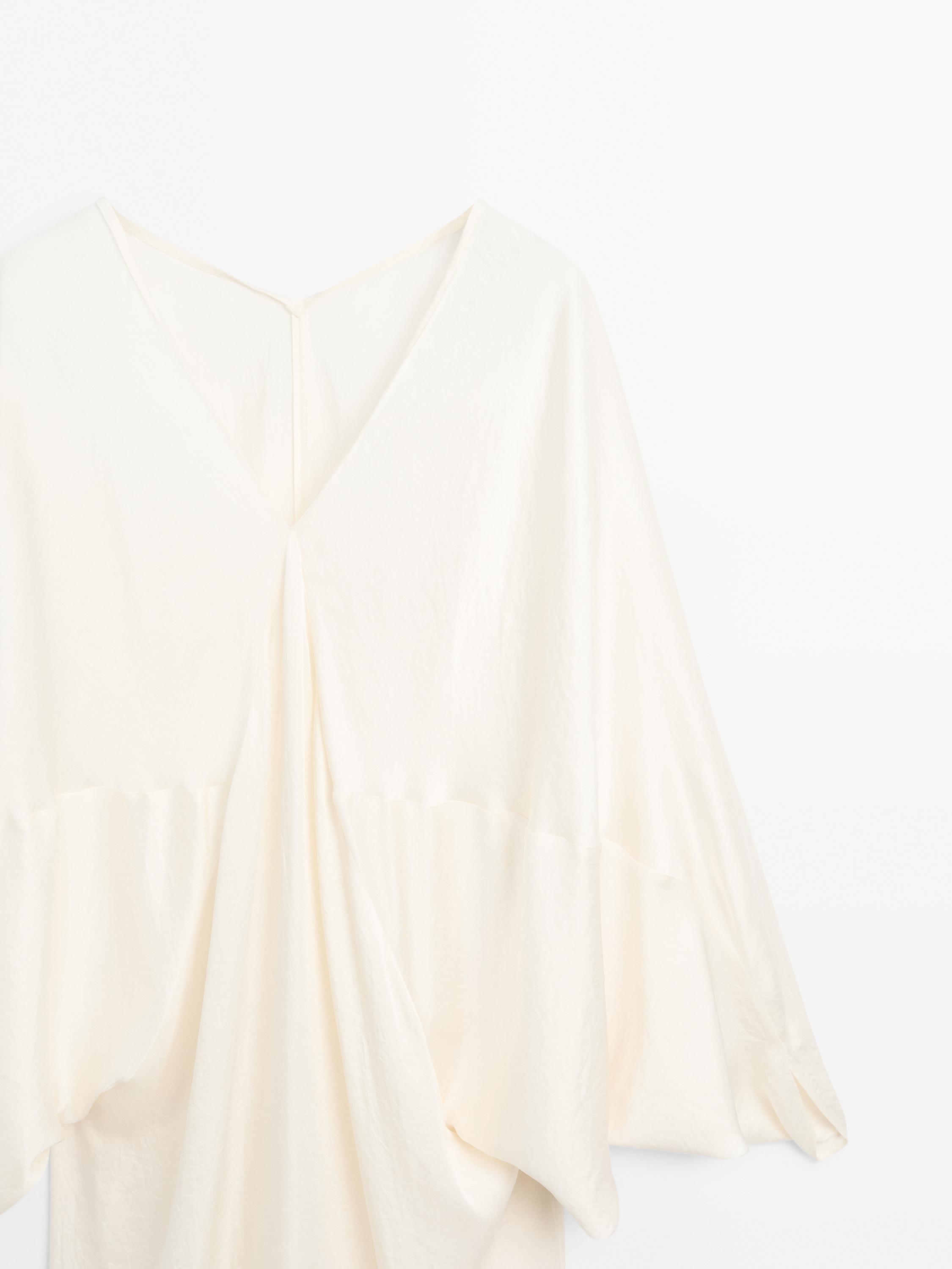 Flowing satin kimono dress - STUDIO