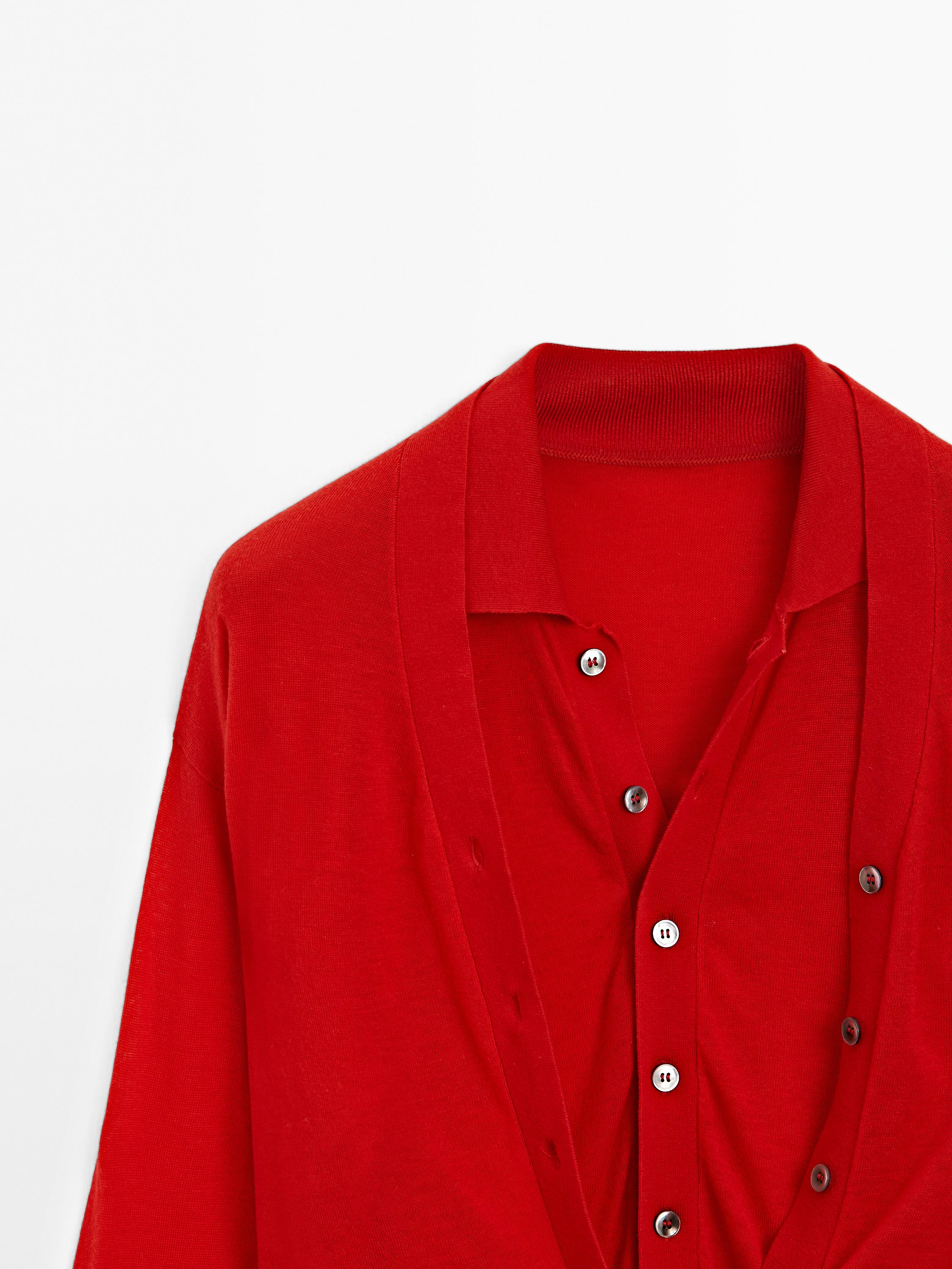 100% wool multi-way knit cardigan - STUDIO