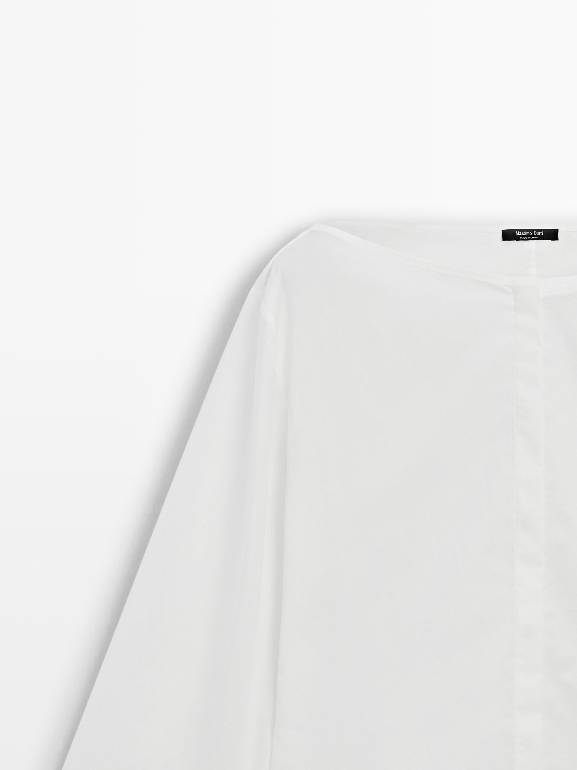 Camisa cuello barco 100% algodón