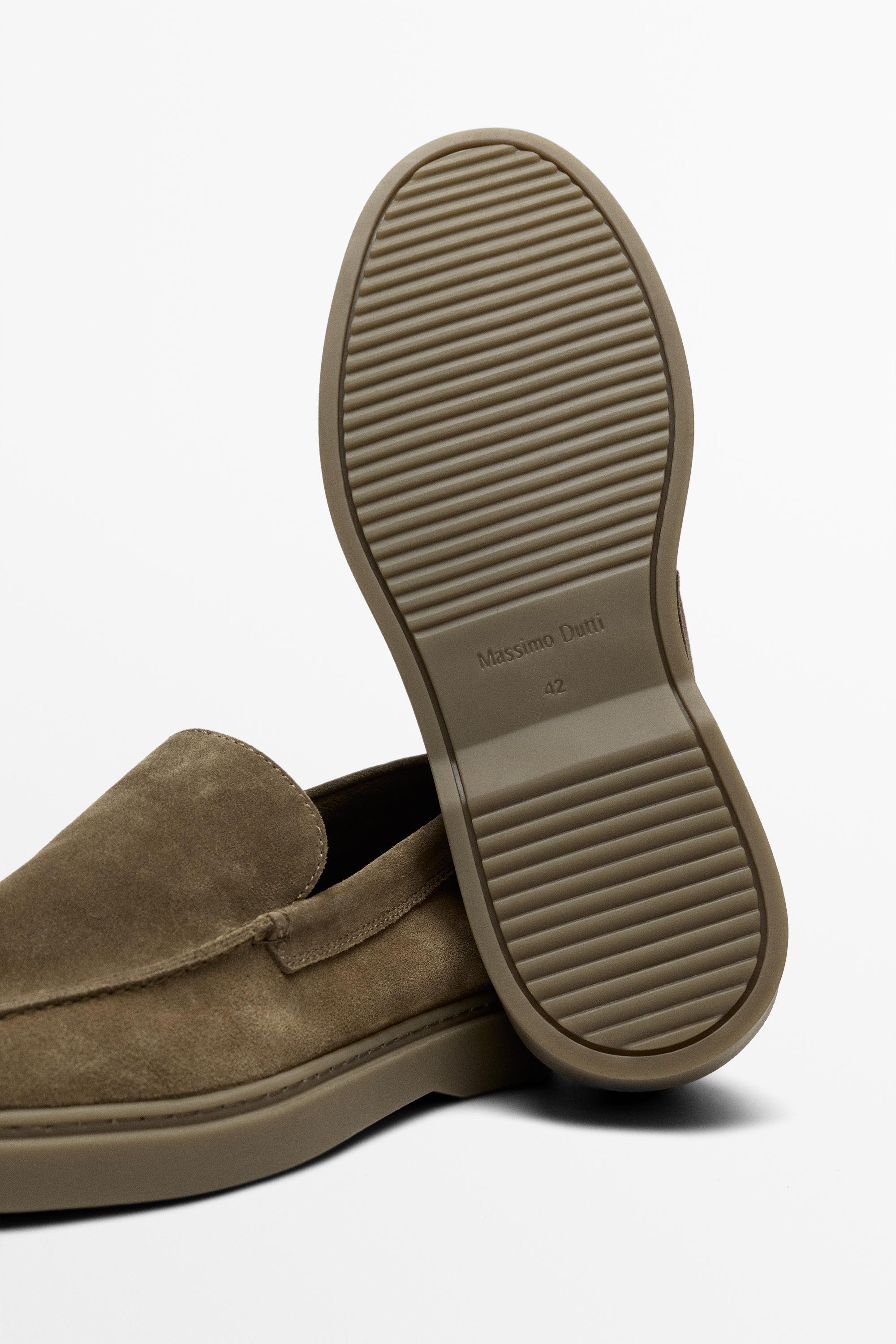 Split suede leather loafer — OCHRE