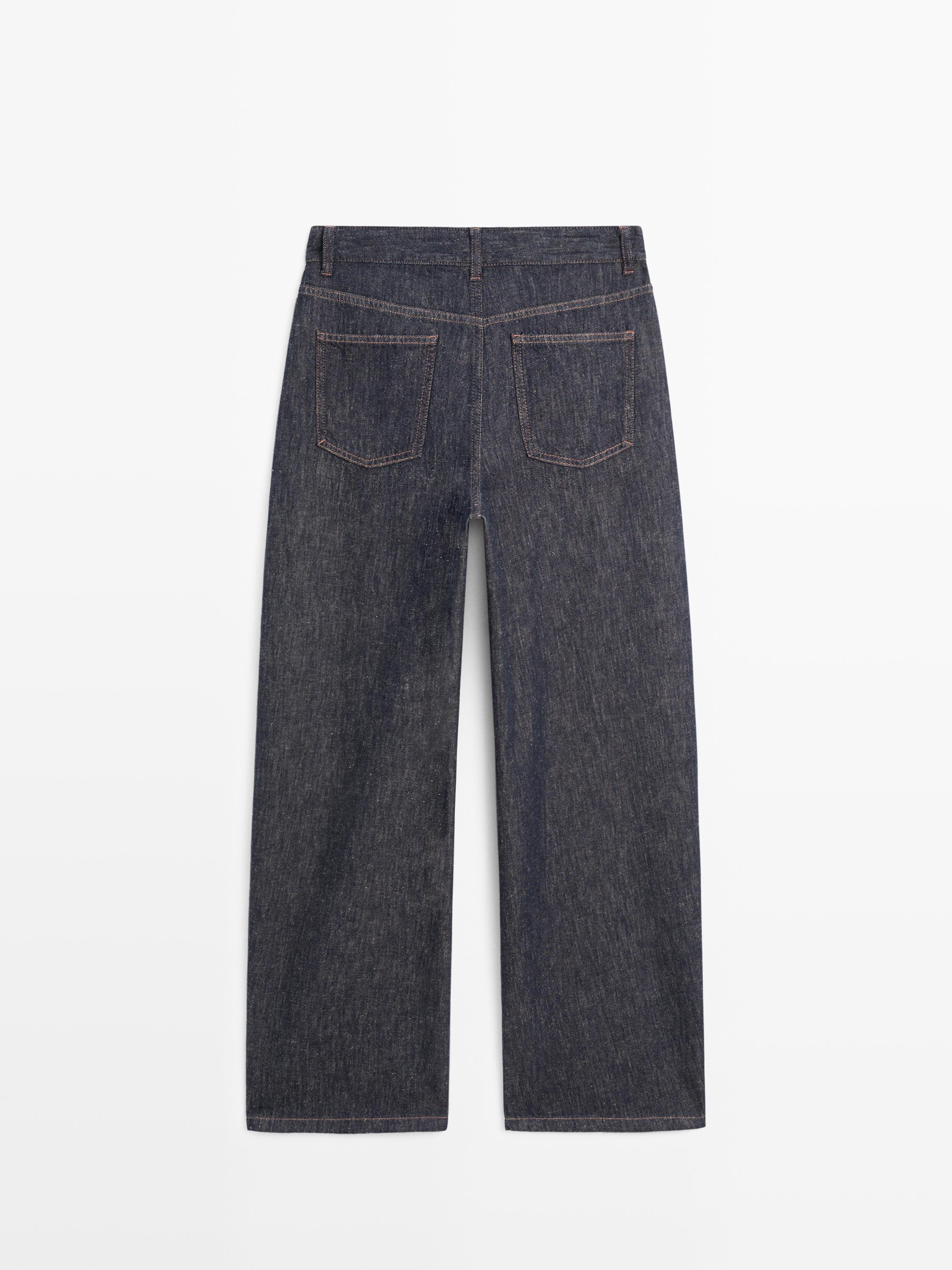 Yüksek bel regular fit barrel jean