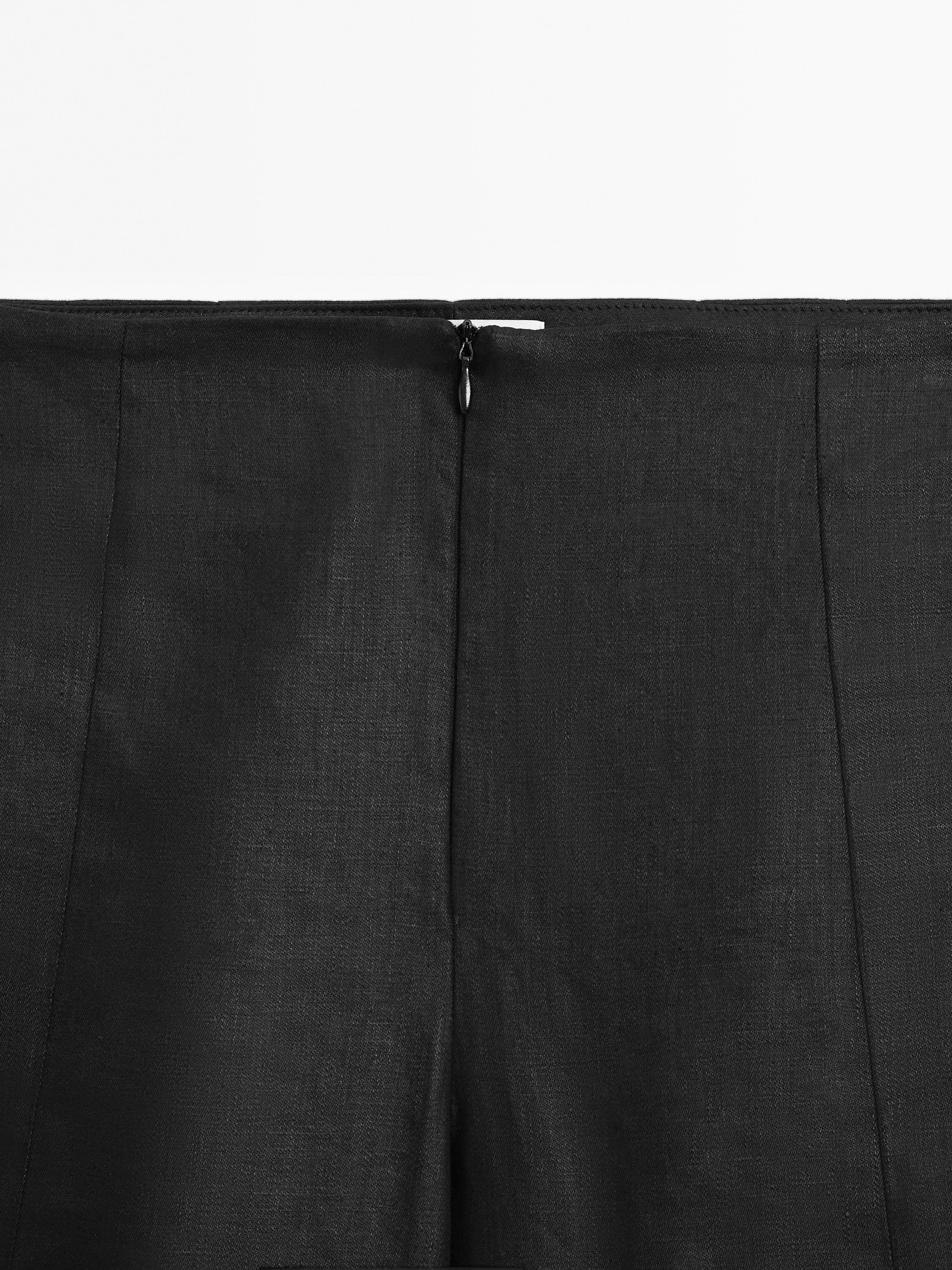 Pantalón ancho 100% lino - Studio