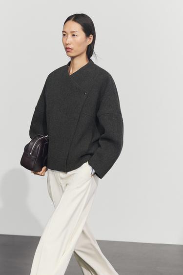 Wool blend bomber jacket — GREY 3