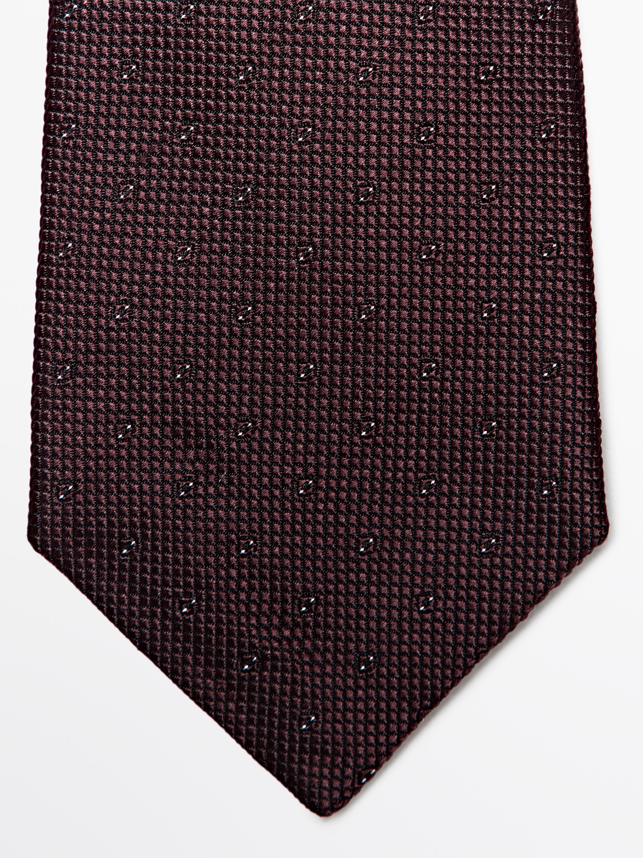 100% silk tie — MAROON