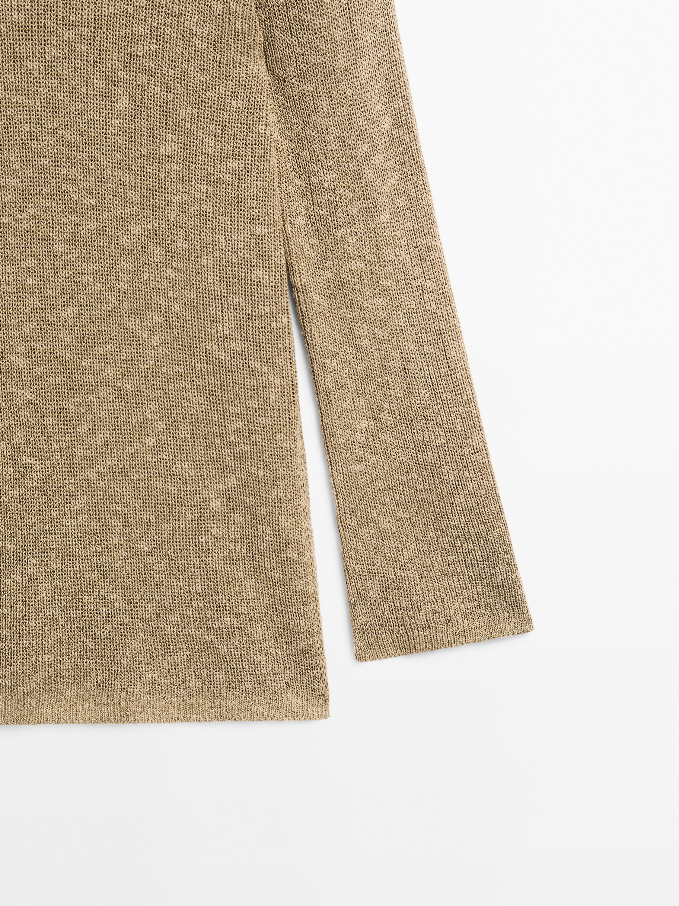 Cotton blend knit sweater