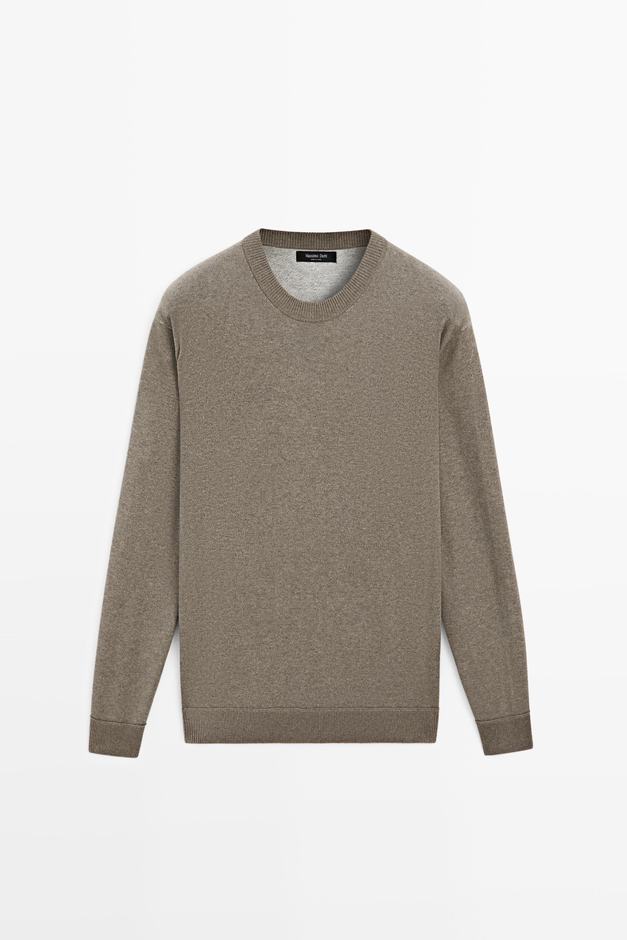 Cotton blend knit sweater