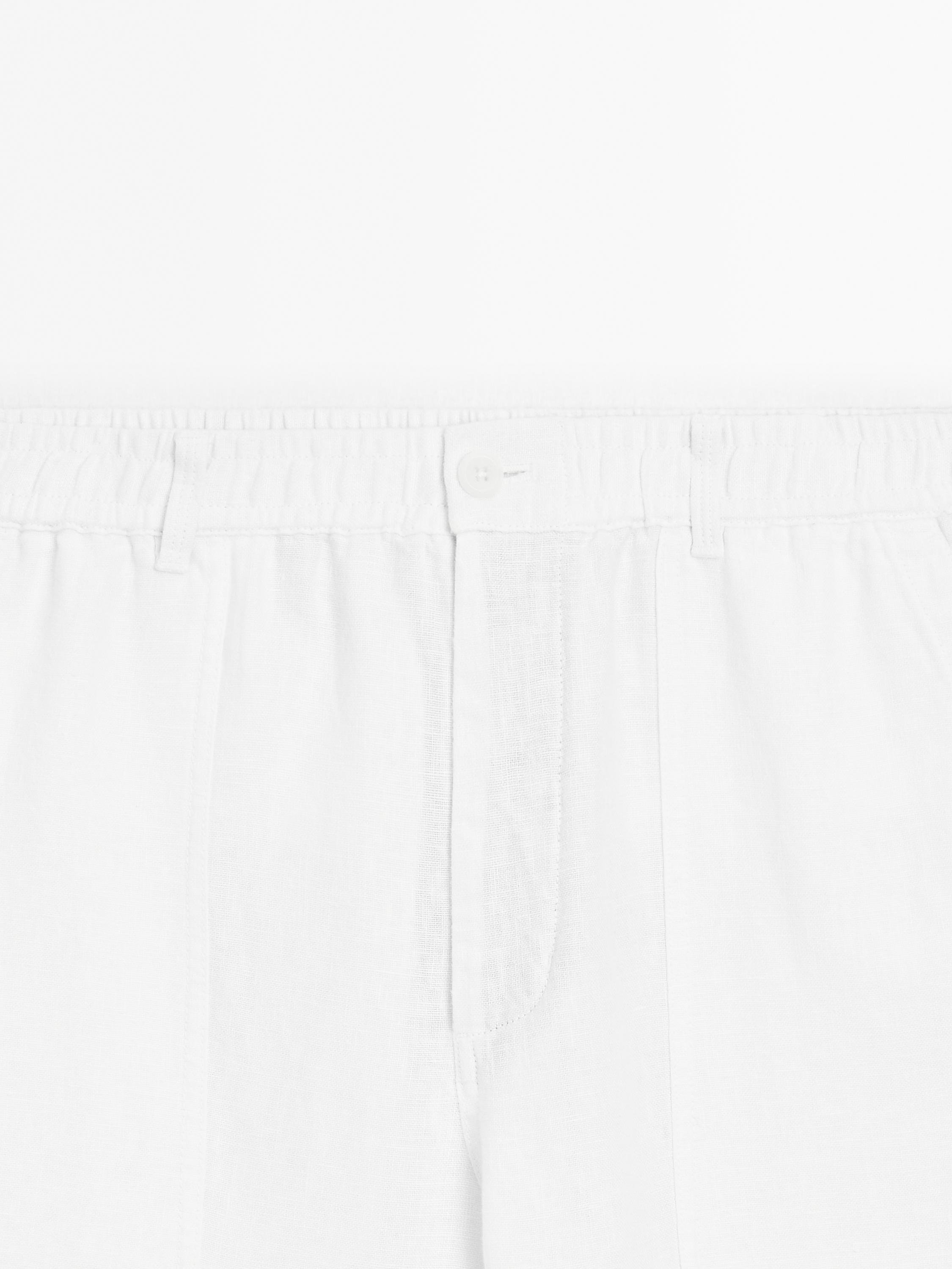 100% linen jogger fit trousers