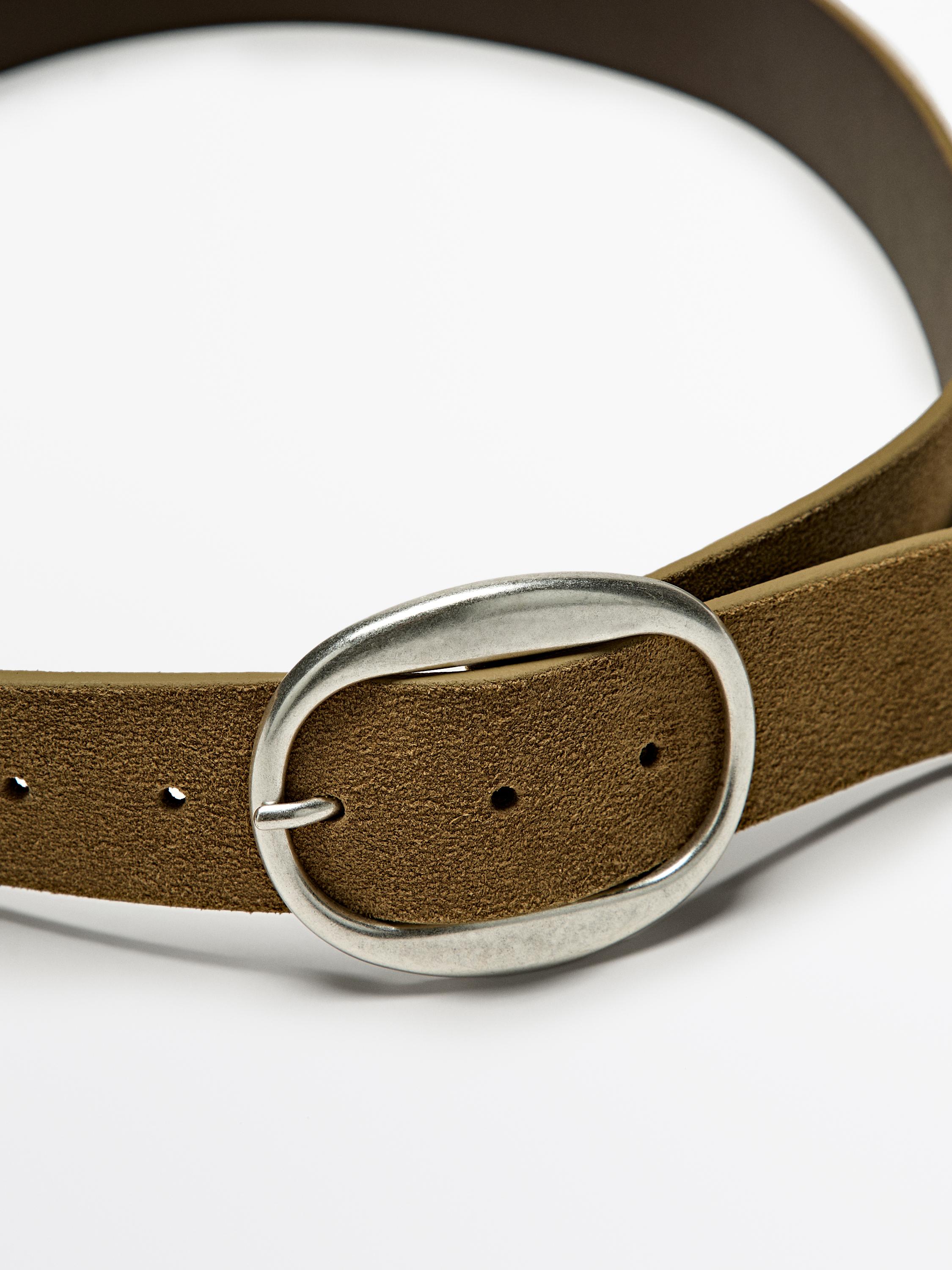 Cinturó sivella ovalada pell serratge